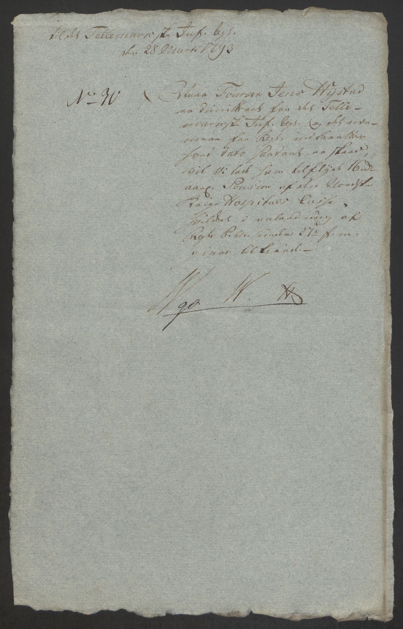 Forsvaret, Den norske kvesthuskasse/krigshospitalkasse, AV/RA-RAFA-1887/F/Fa/L0008: Konsepter, 1790-1793, p. 1057