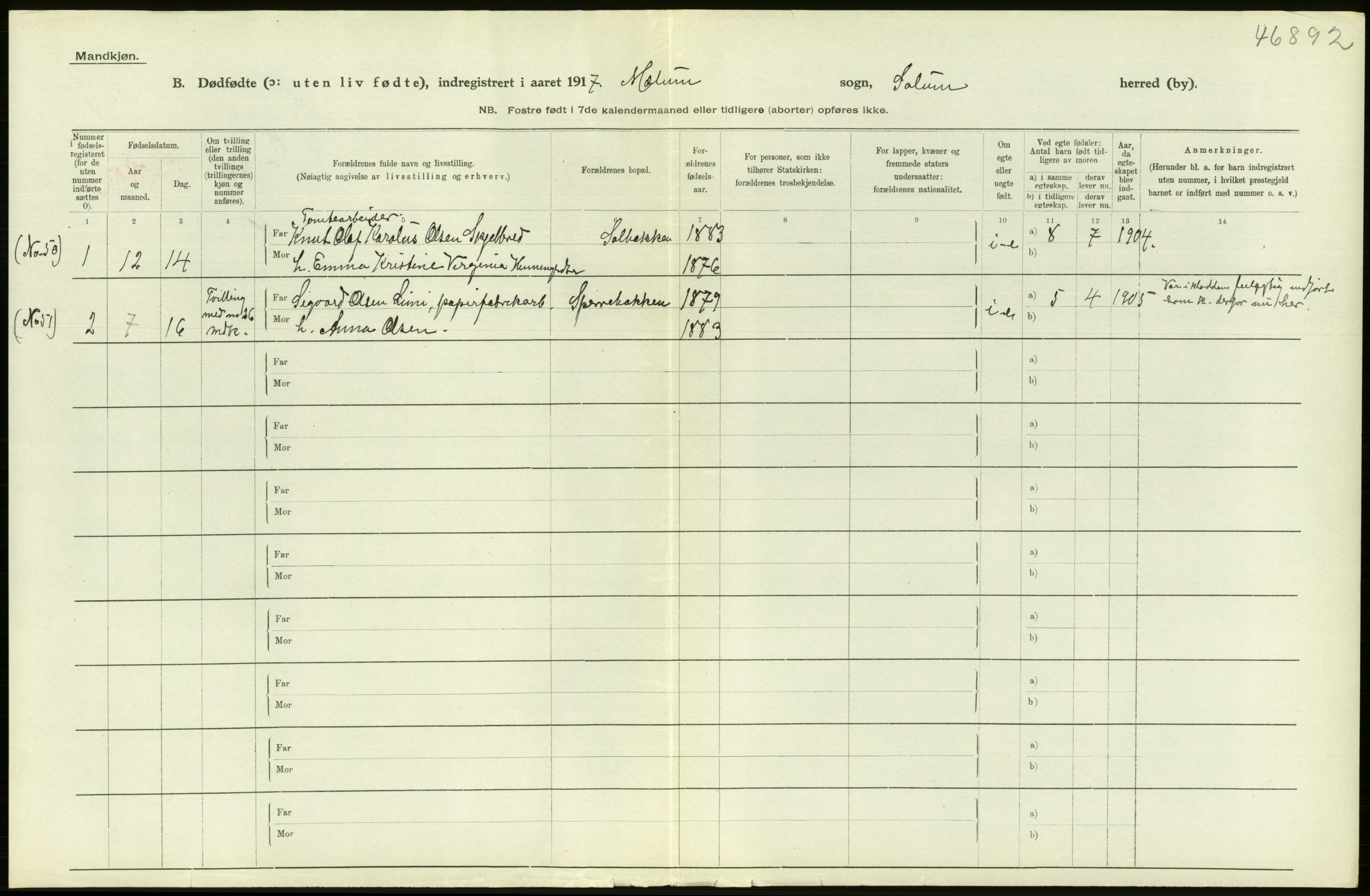 Statistisk sentralbyrå, Sosiodemografiske emner, Befolkning, RA/S-2228/D/Df/Dfb/Dfbf/L0024: Bratsberg amt: Døde, dødfødte. Bygder og byer., 1916, p. 62