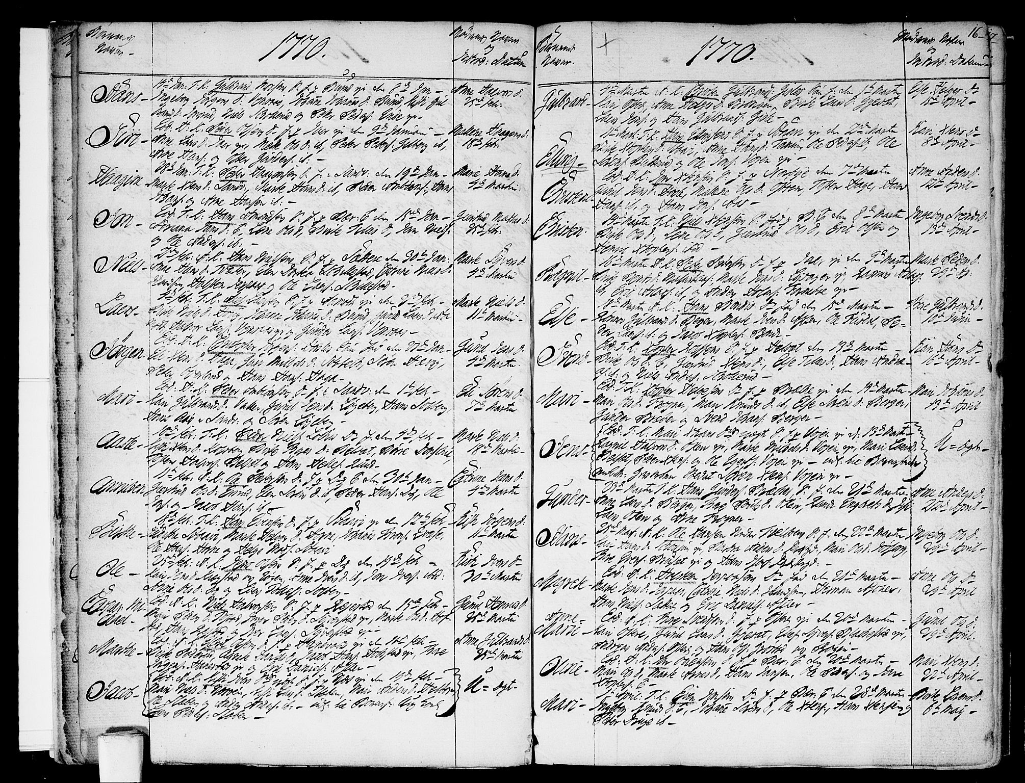 Asker prestekontor Kirkebøker, SAO/A-10256a/F/Fa/L0003: Parish register (official) no. I 3, 1767-1807, p. 16