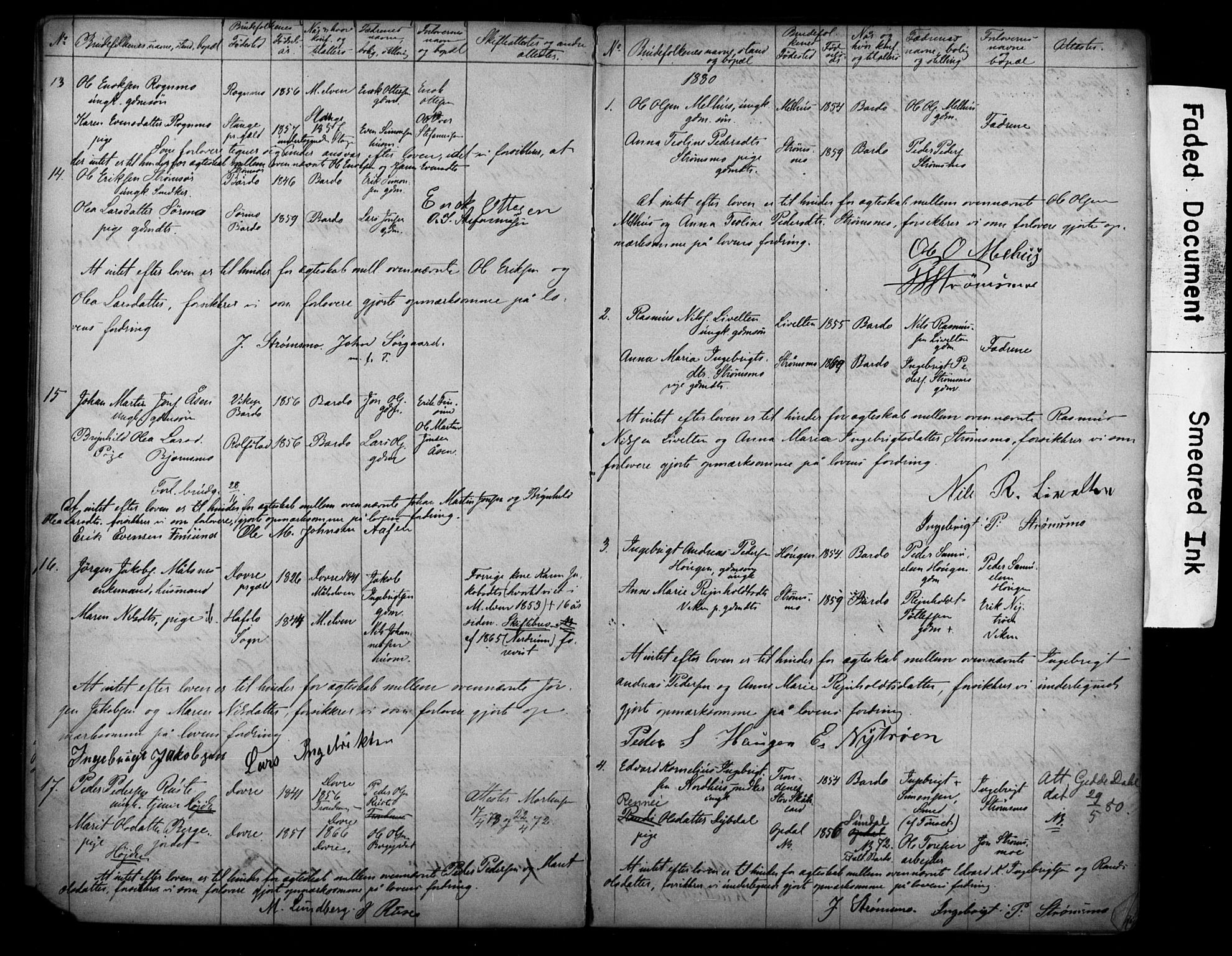 Målselv sokneprestembete, AV/SATØ-S-1311/I/Id/L0038: Banns register no. 38, 1870-1890