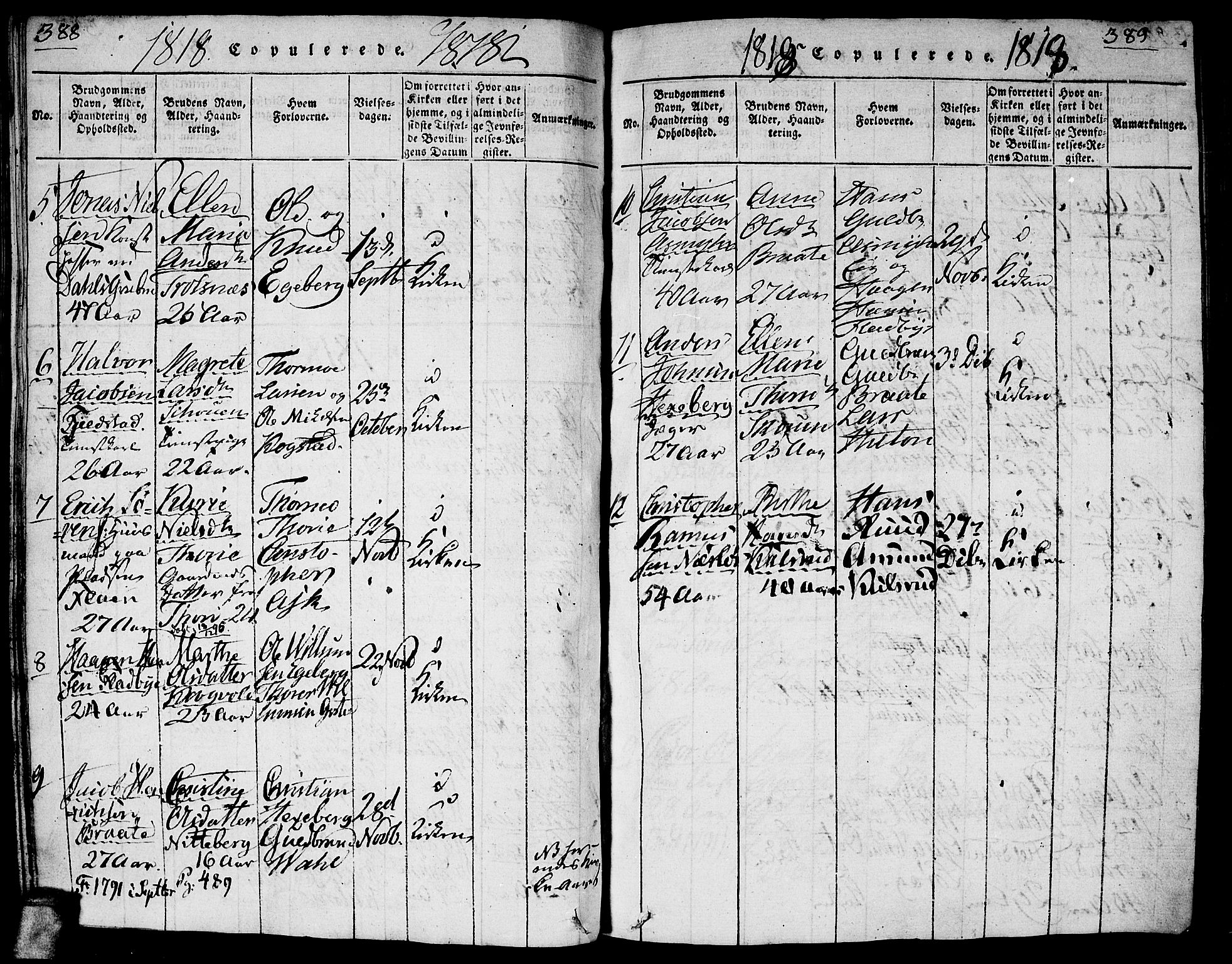 Gjerdrum prestekontor Kirkebøker, SAO/A-10412b/G/Ga/L0001: Parish register (copy) no. I 1, 1816-1837, p. 388-389