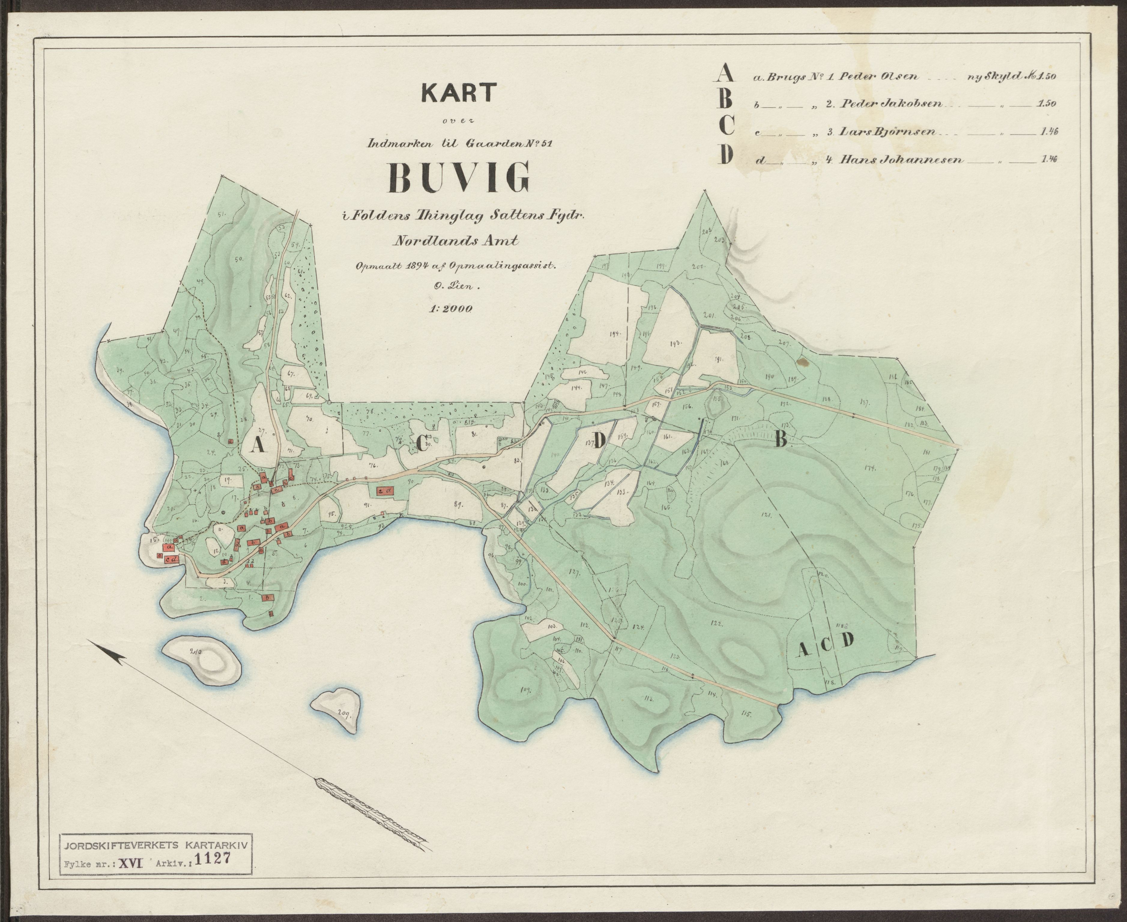 Jordskifteverkets kartarkiv, RA/S-3929/T, 1859-1988, p. 1291