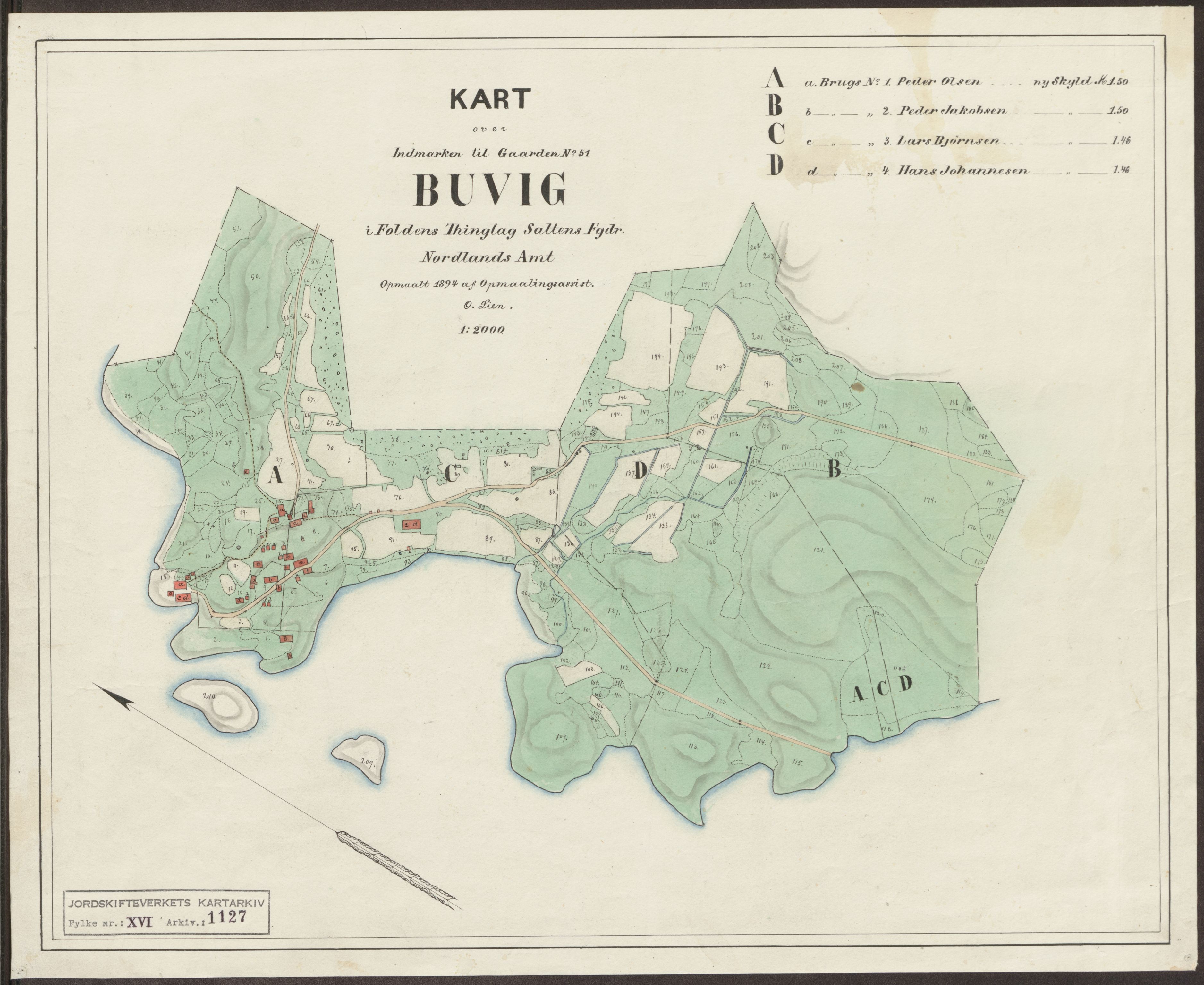 Jordskifteverkets kartarkiv, AV/RA-S-3929/T, 1859-1988, p. 1291