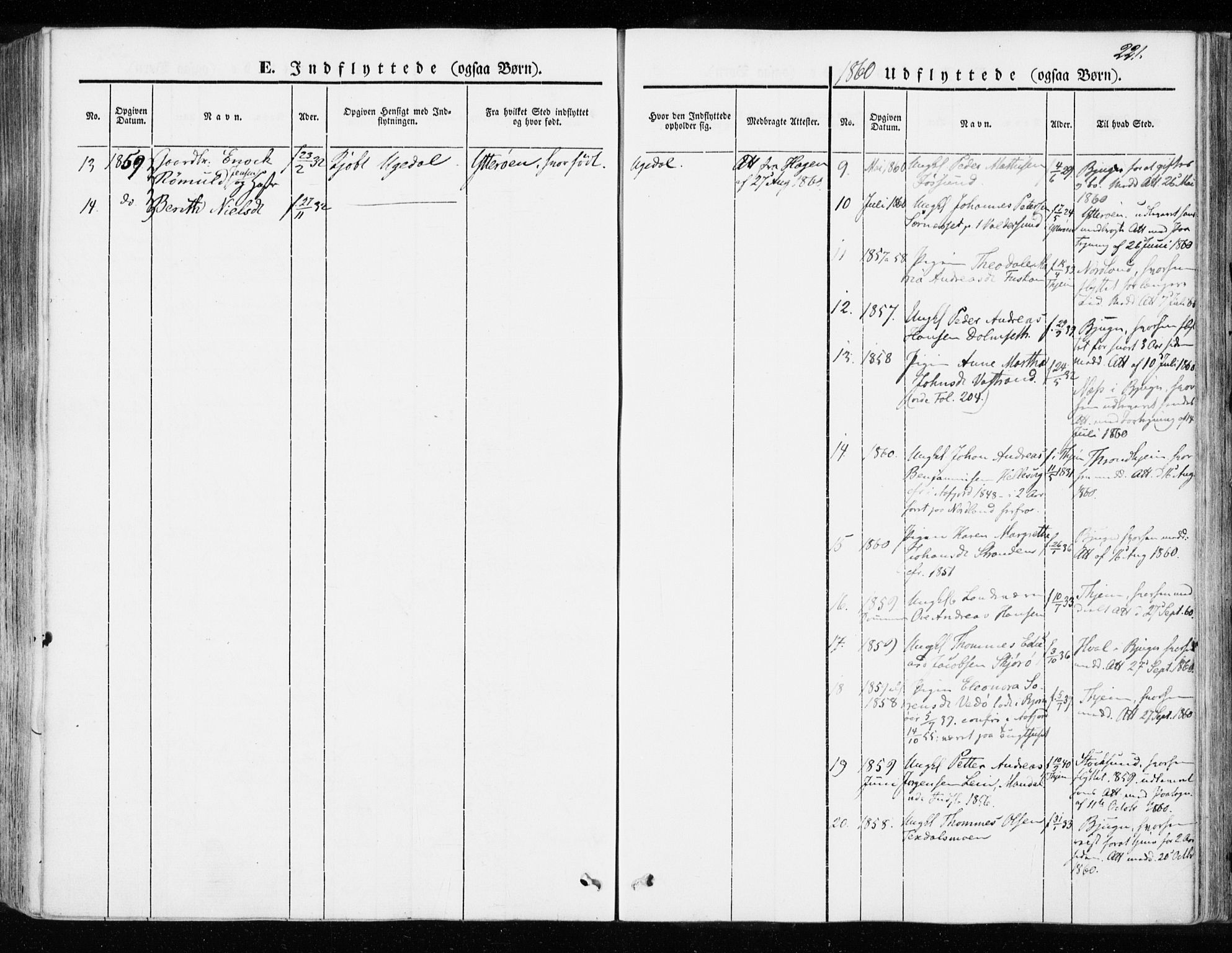 Ministerialprotokoller, klokkerbøker og fødselsregistre - Sør-Trøndelag, SAT/A-1456/655/L0677: Parish register (official) no. 655A06, 1847-1860, p. 221