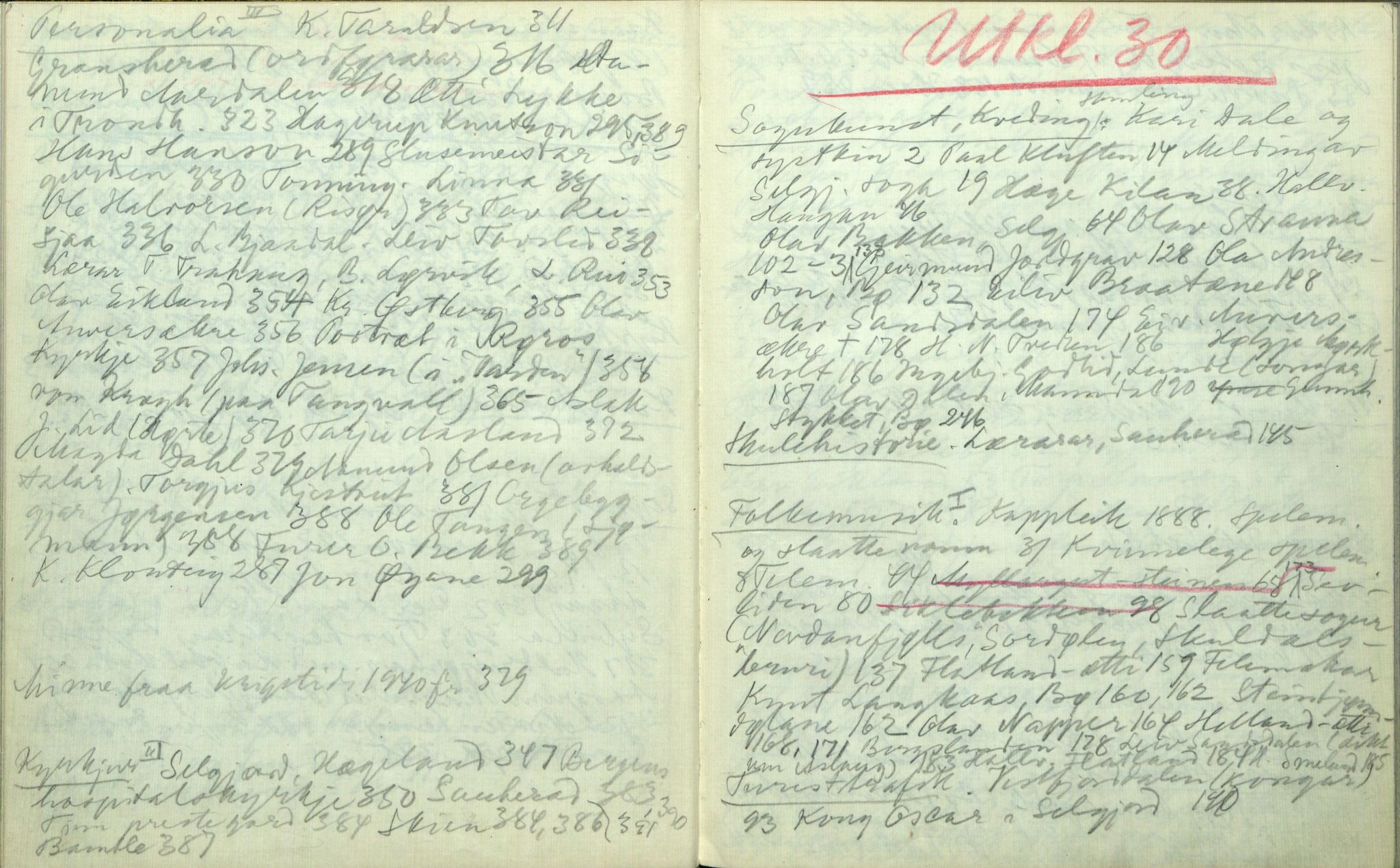 Rikard Berge, TEMU/TGM-A-1003/H/L0096: 96: Utklypp. Register l, 1918