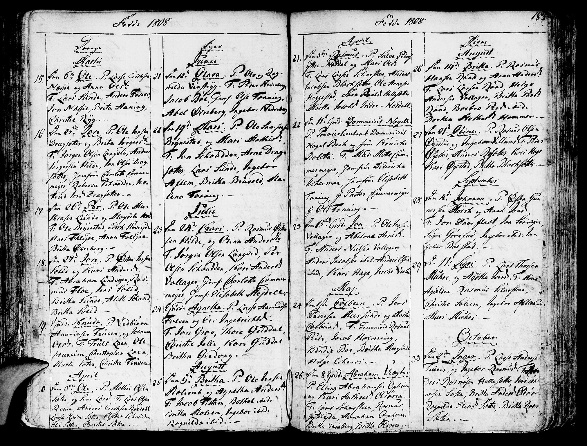 Innvik sokneprestembete, AV/SAB-A-80501: Parish register (official) no. A 1, 1750-1816, p. 185