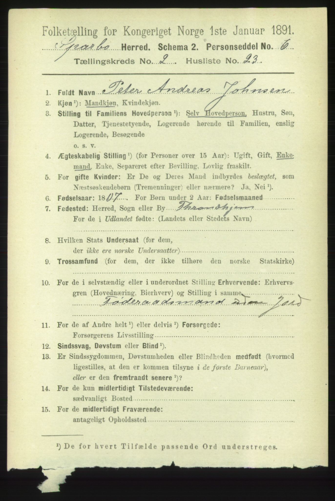 RA, 1891 census for 1731 Sparbu, 1891, p. 793