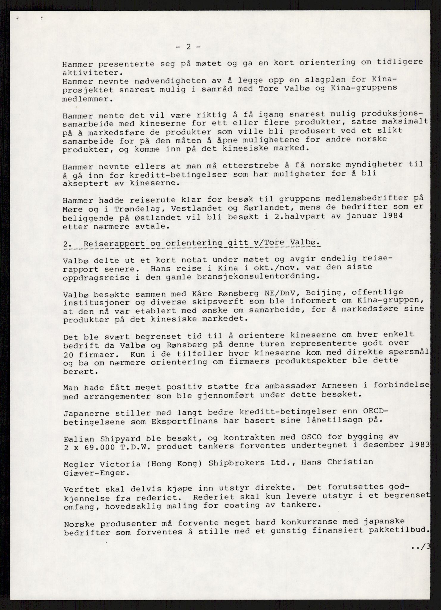 "17-Gruppen Kina", AV/RA-PA-1688/A/L0001: Møtereferater, 1979-1986, p. 95