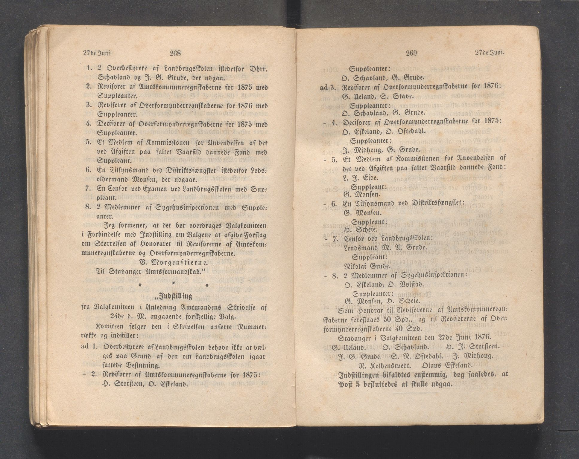 Rogaland fylkeskommune - Fylkesrådmannen , IKAR/A-900/A, 1876-1877, p. 141