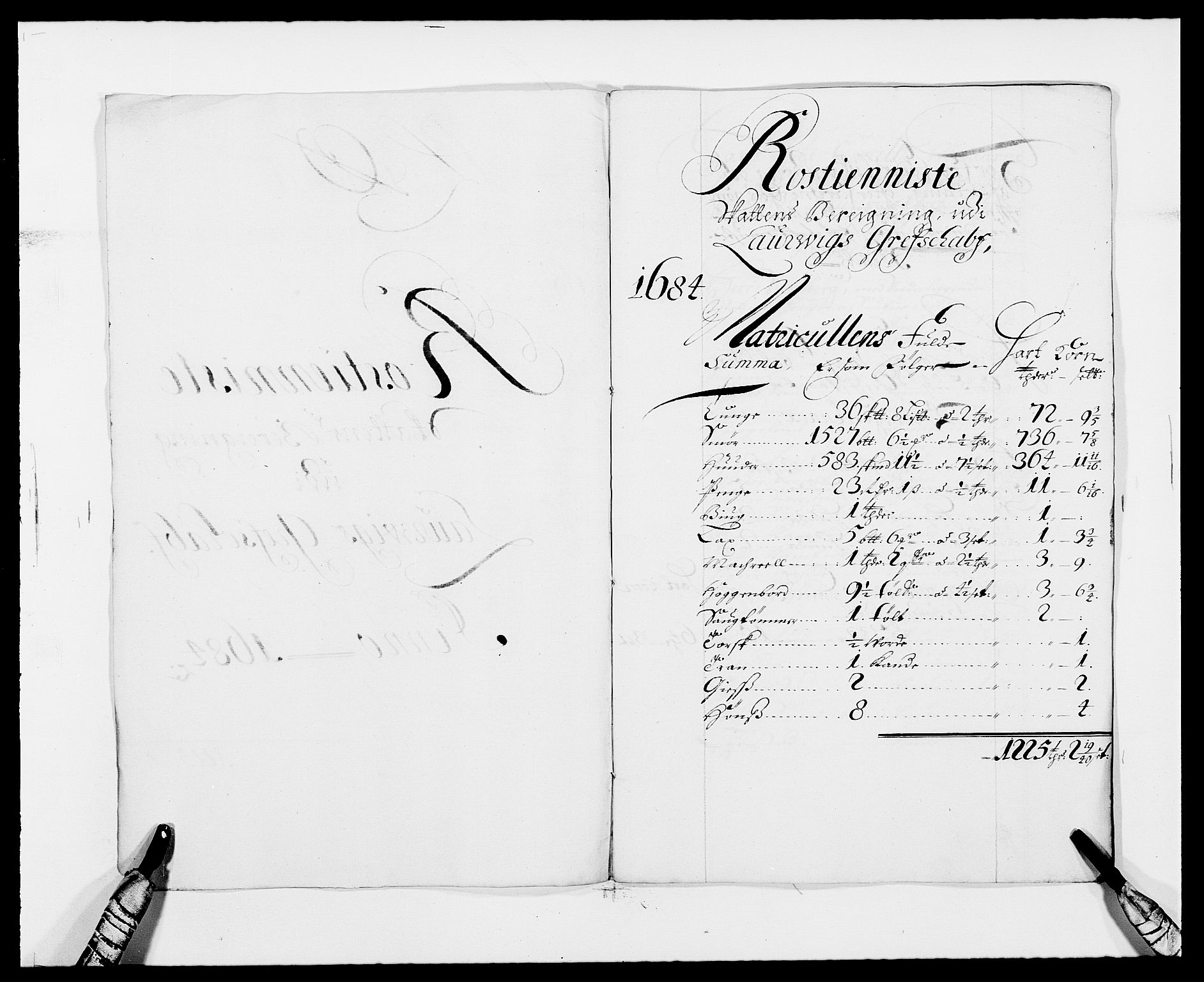 Rentekammeret inntil 1814, Reviderte regnskaper, Fogderegnskap, RA/EA-4092/R33/L1969: Fogderegnskap Larvik grevskap, 1675-1687, p. 434