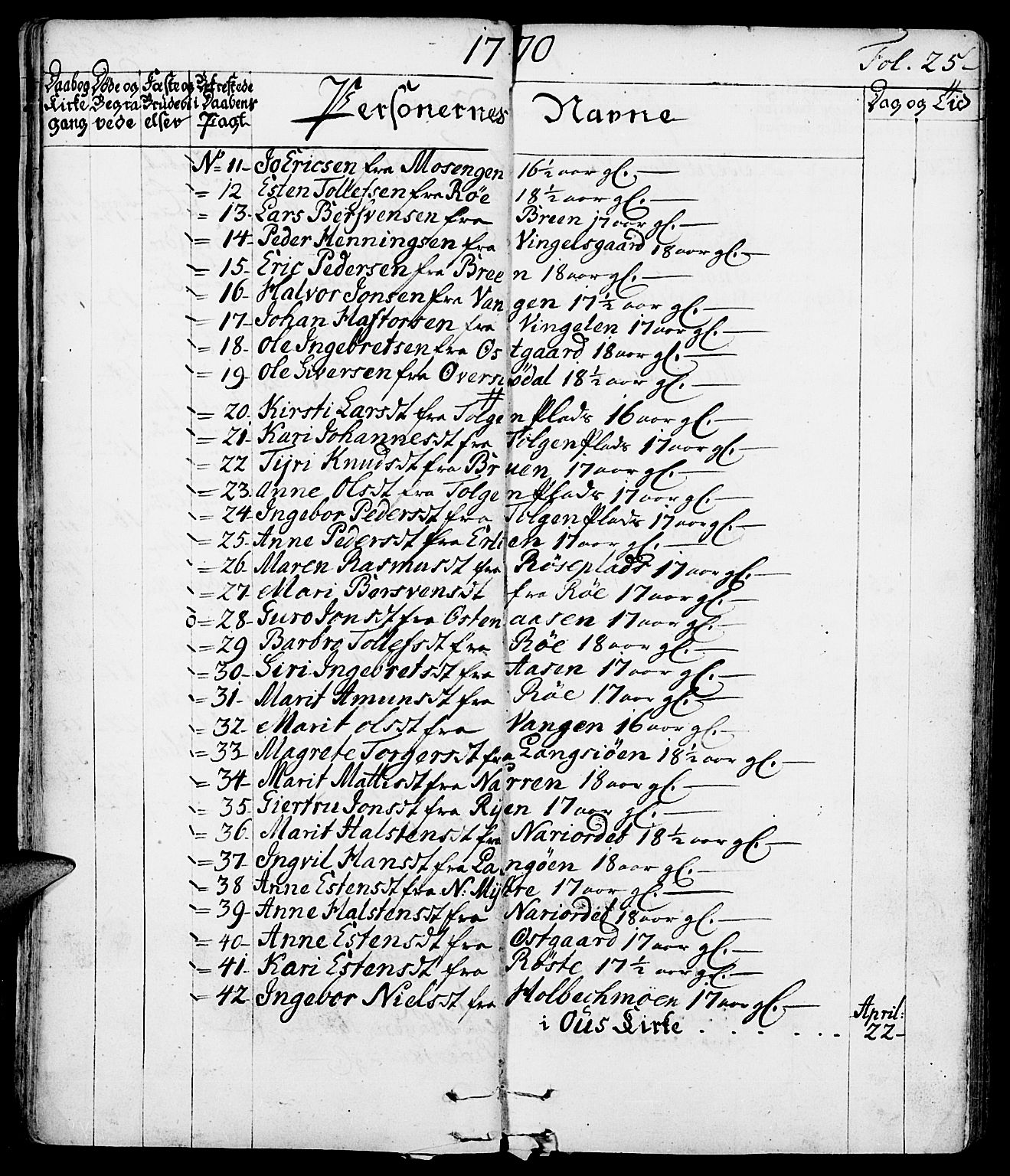 Tolga prestekontor, AV/SAH-PREST-062/K/L0002: Parish register (official) no. 2, 1768-1786, p. 25