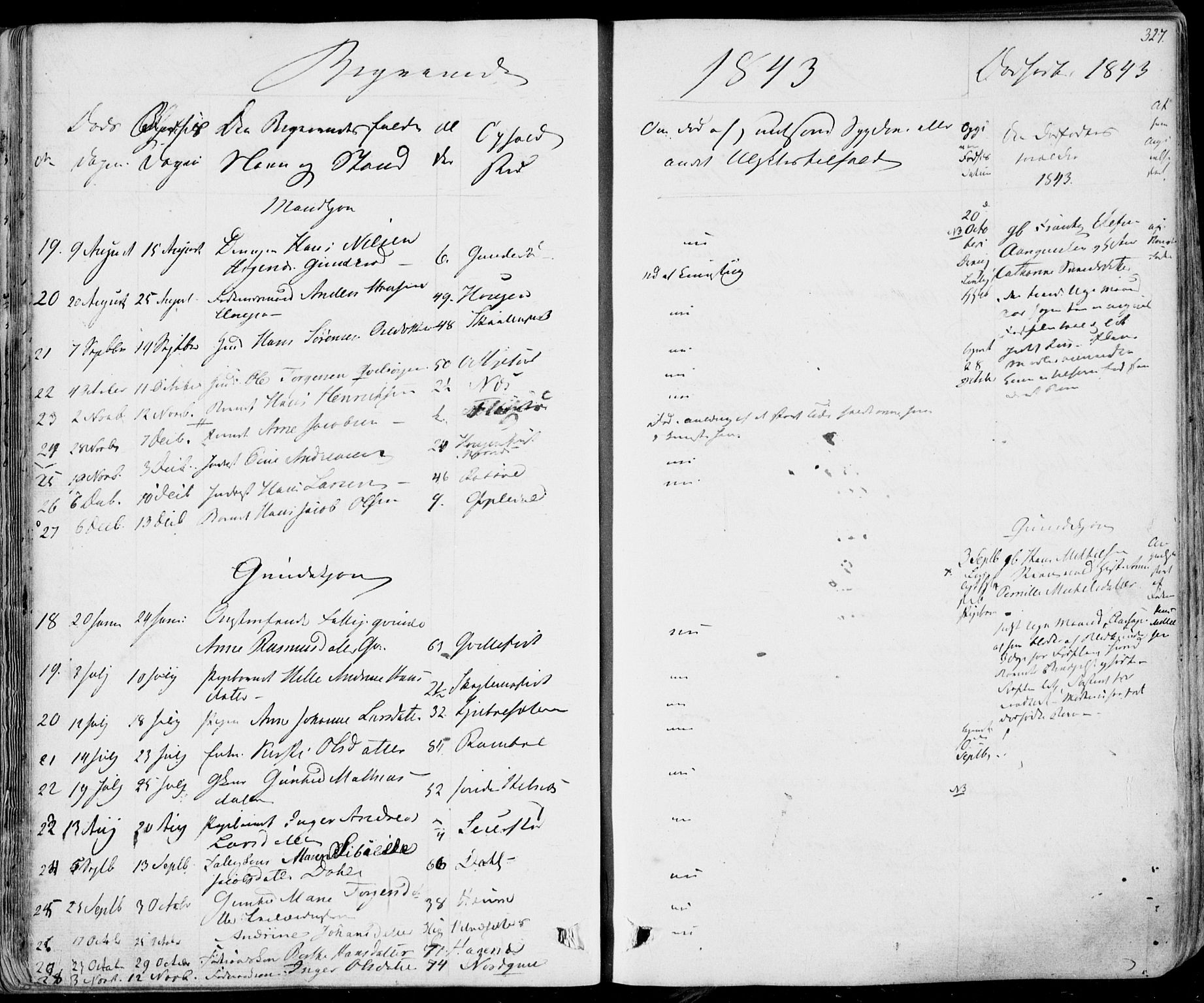 Hedrum kirkebøker, AV/SAKO-A-344/F/Fa/L0005: Parish register (official) no. I 5, 1835-1848, p. 327