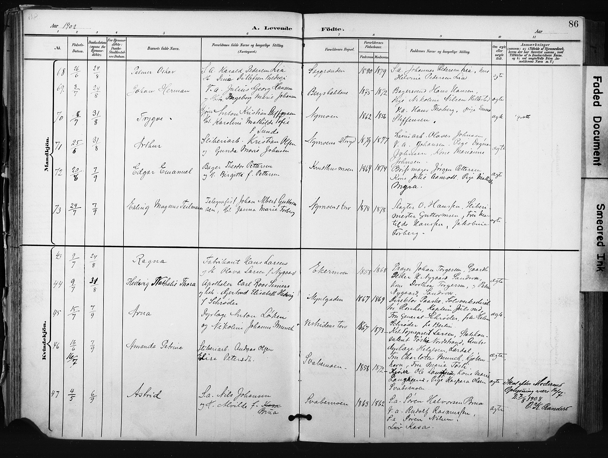 Kongsberg kirkebøker, AV/SAKO-A-22/F/Fb/L0003: Parish register (official) no. II 3, 1896-1905, p. 86