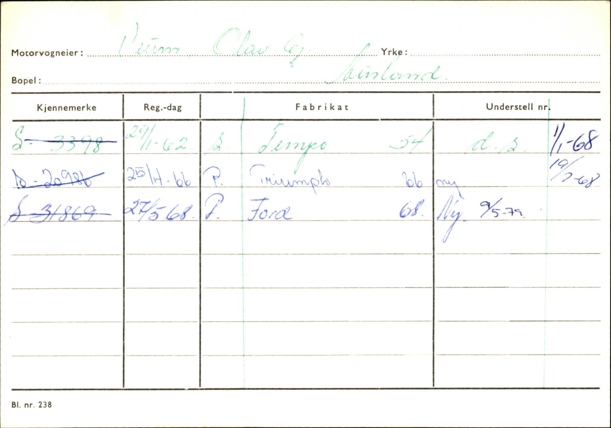 Statens vegvesen, Sogn og Fjordane vegkontor, AV/SAB-A-5301/4/F/L0125: Eigarregister Sogndal V-Å. Aurland A-Å. Fjaler A-N, 1945-1975, p. 1235