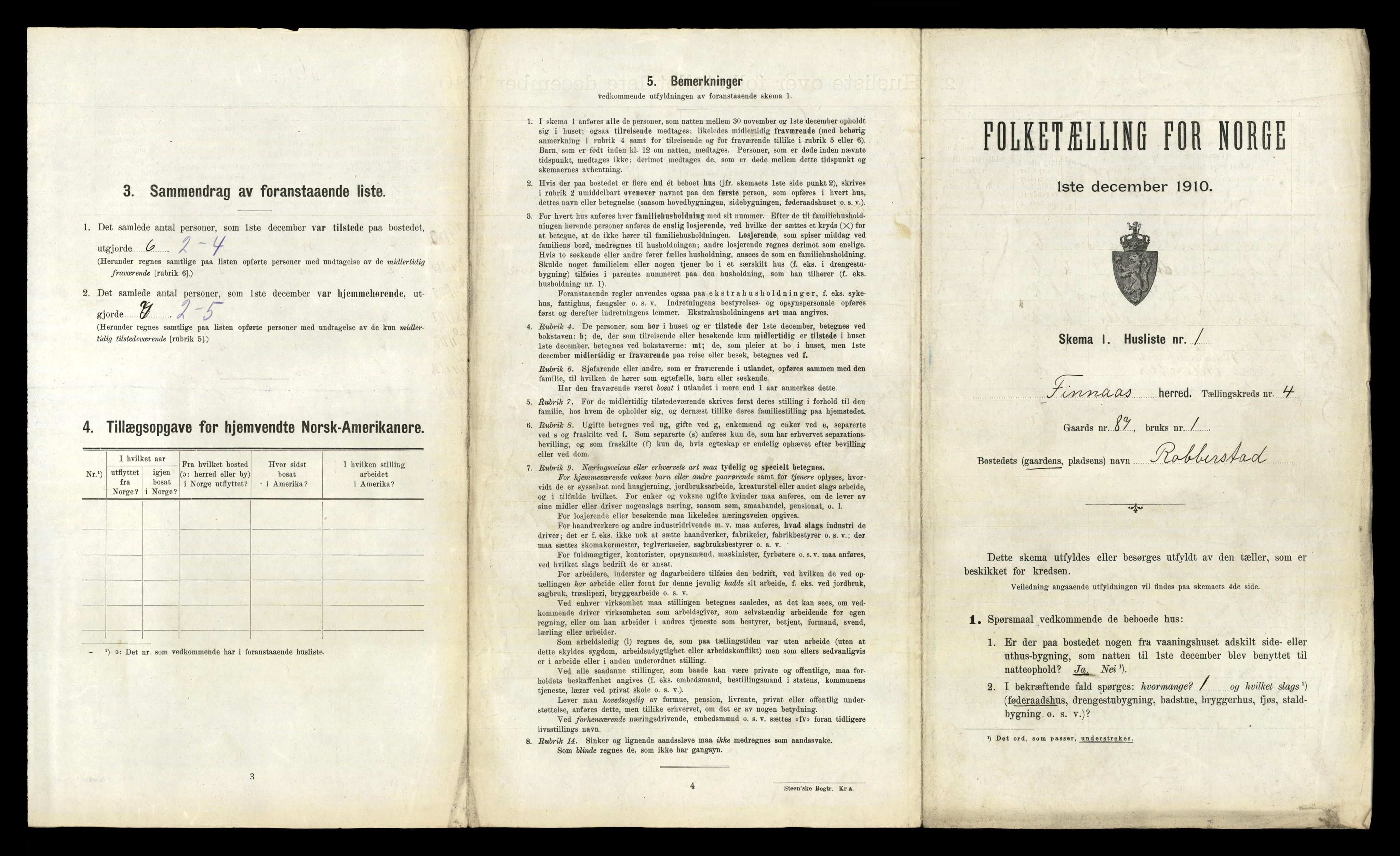 RA, 1910 census for Finnås, 1910, p. 310