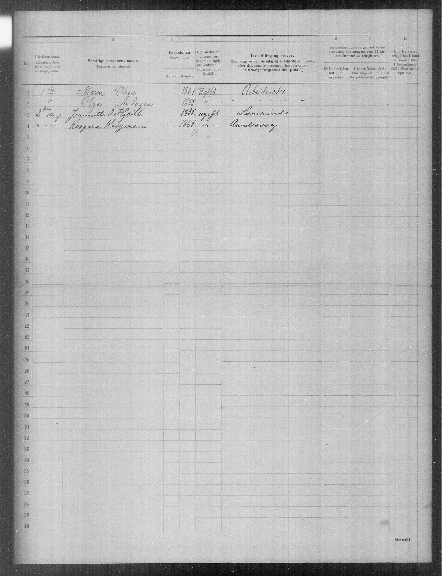 OBA, Municipal Census 1903 for Kristiania, 1903, p. 15427