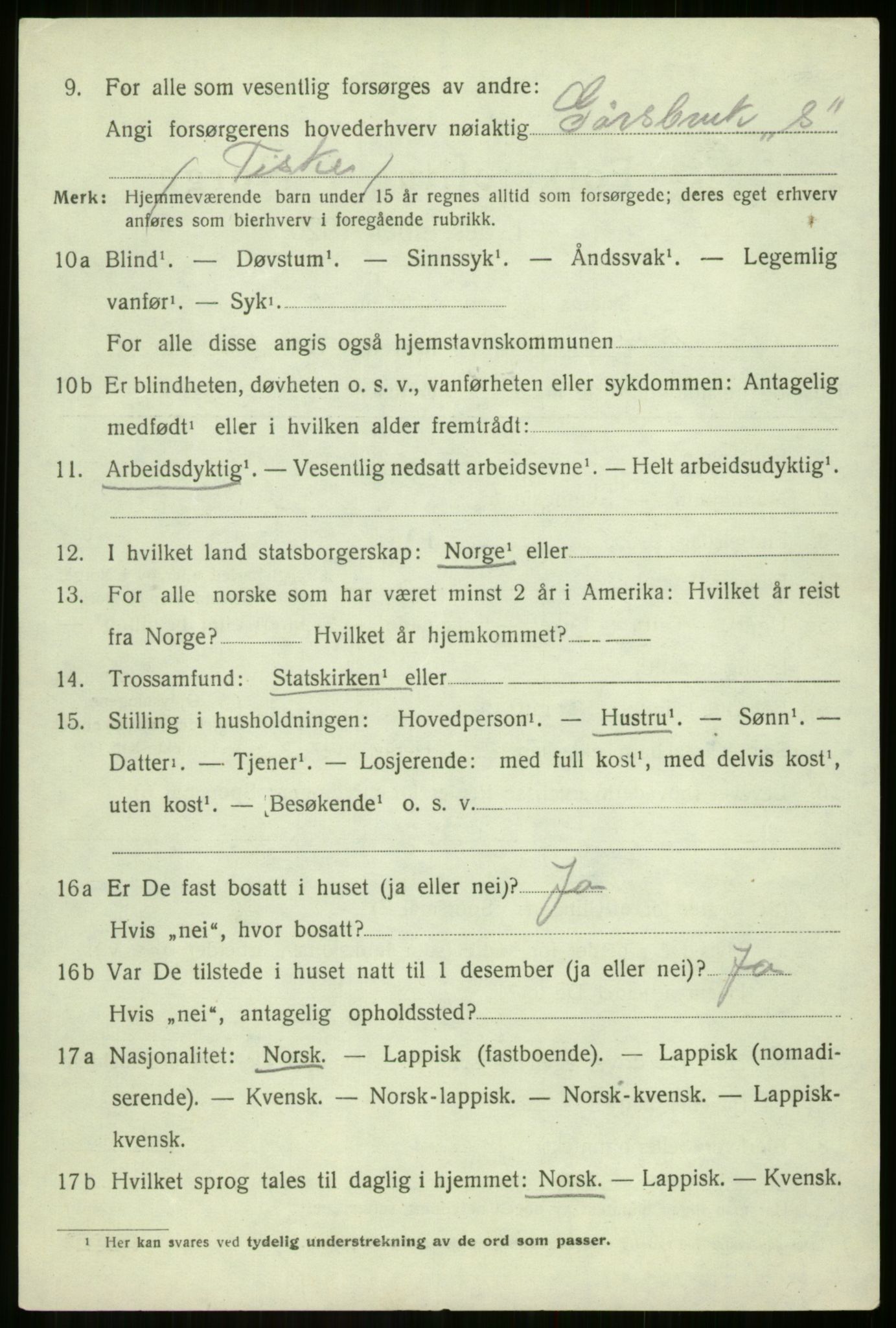 SATØ, 1920 census for Sørreisa, 1920, p. 2959