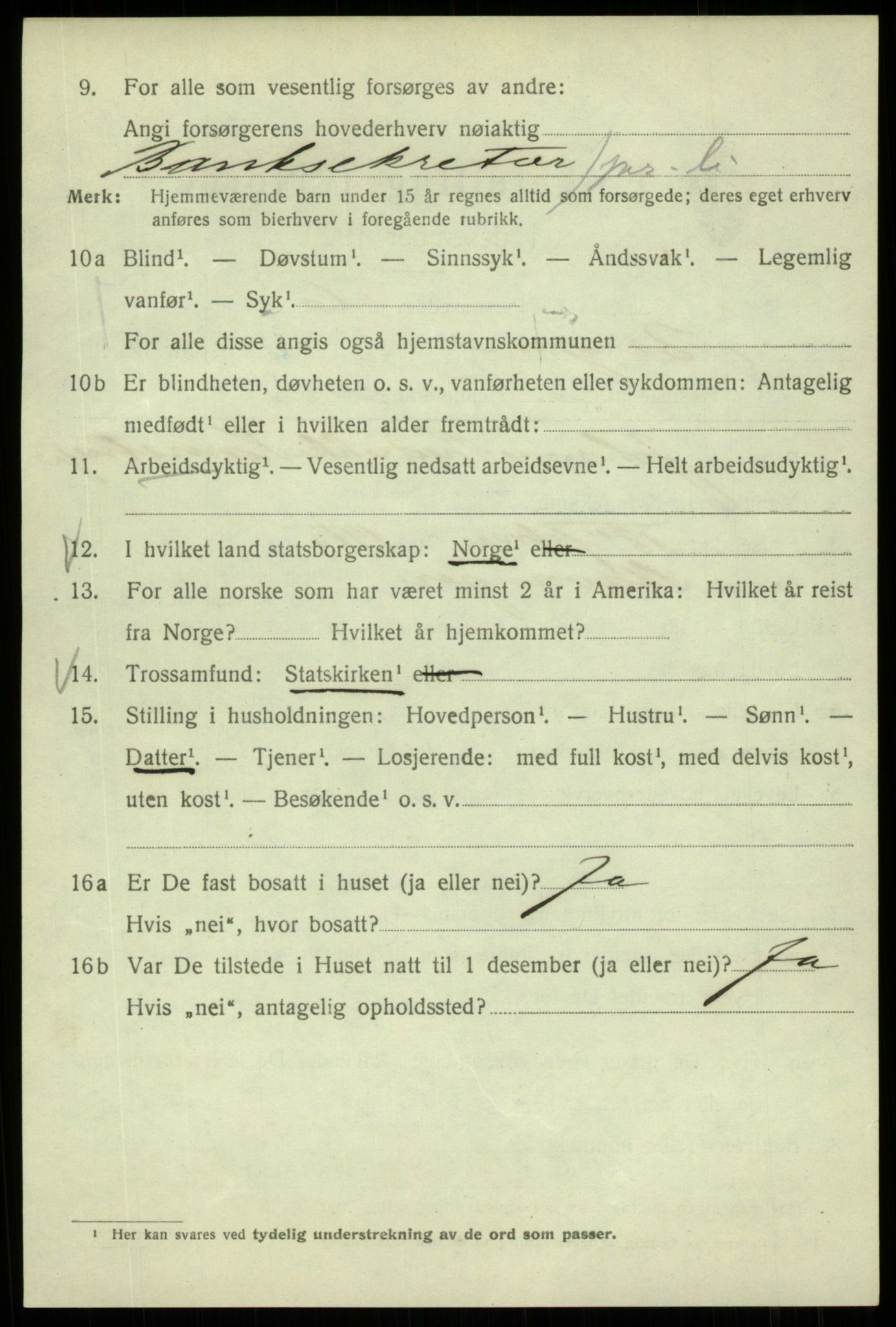 SAB, 1920 census for Bergen, 1920, p. 64531