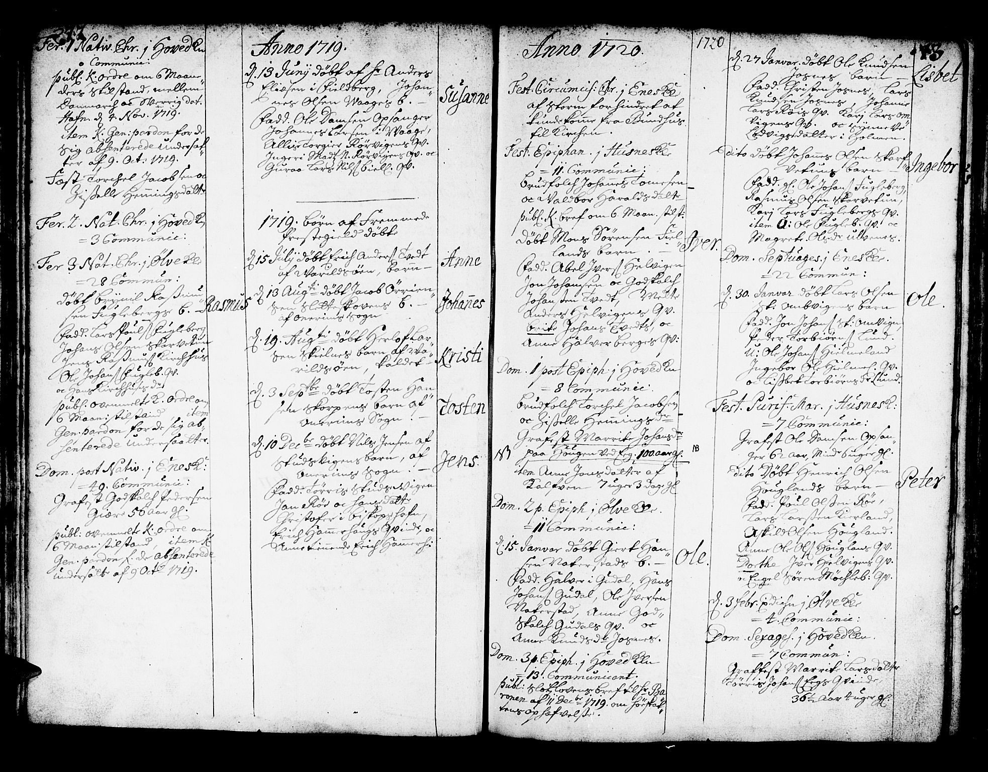 Kvinnherad sokneprestembete, SAB/A-76401/H/Haa: Parish register (official) no. A 2, 1710-1753, p. 72-73