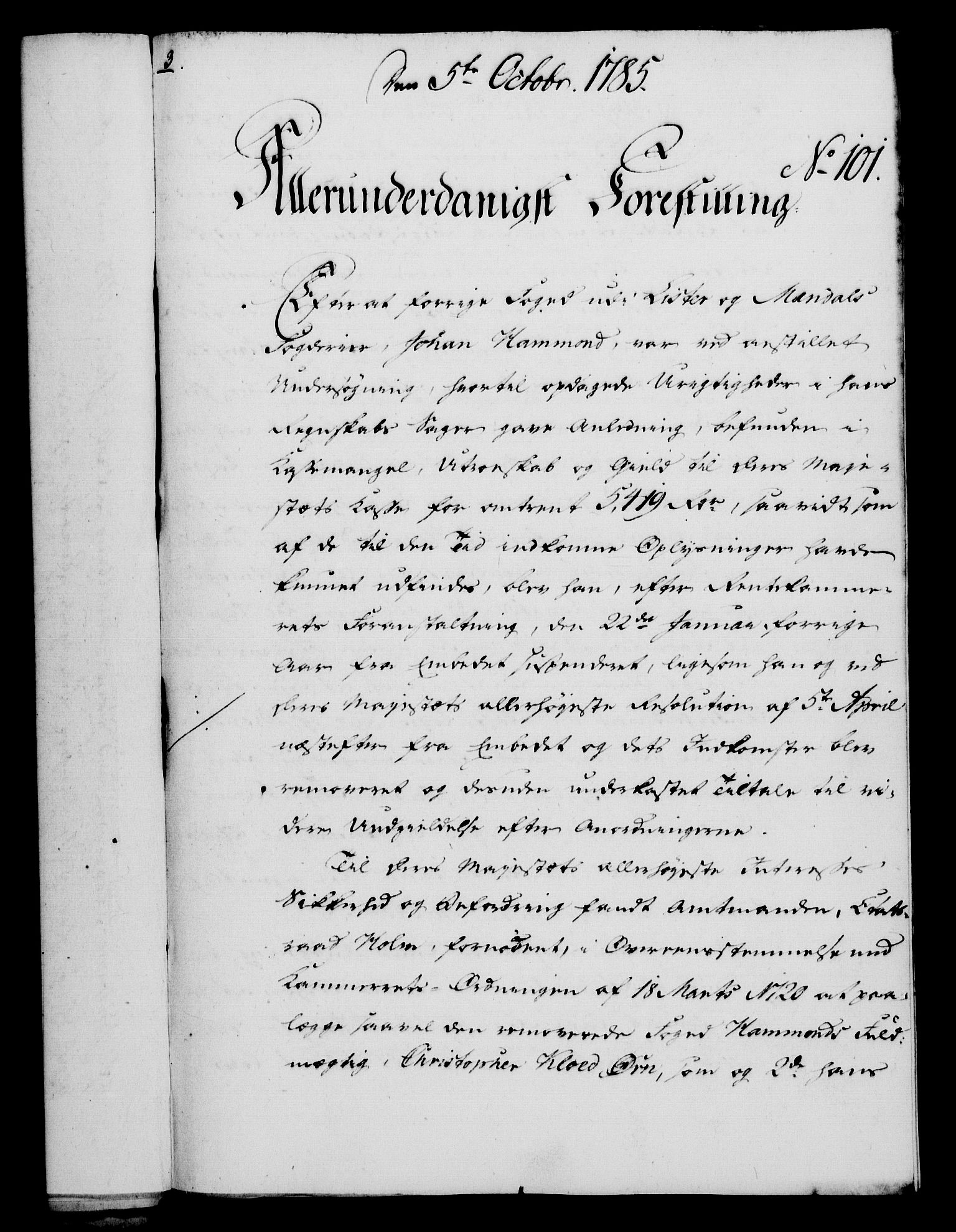 Rentekammeret, Kammerkanselliet, RA/EA-3111/G/Gf/Gfa/L0067: Norsk relasjons- og resolusjonsprotokoll (merket RK 52.67), 1785, p. 805