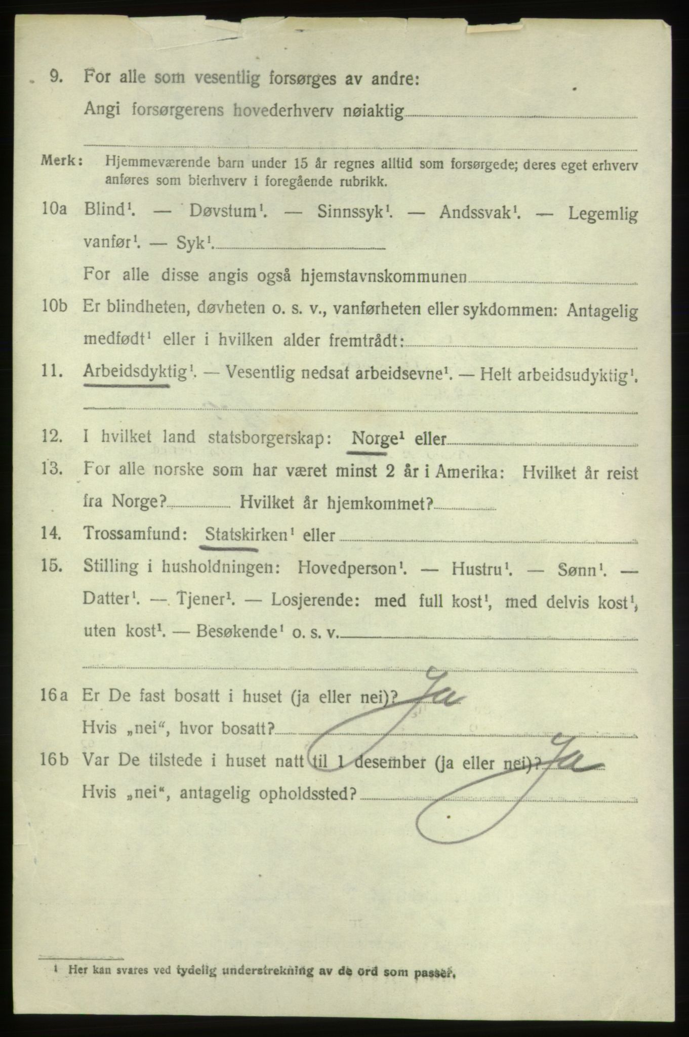 SAB, 1920 census for Sveio, 1920, p. 2469