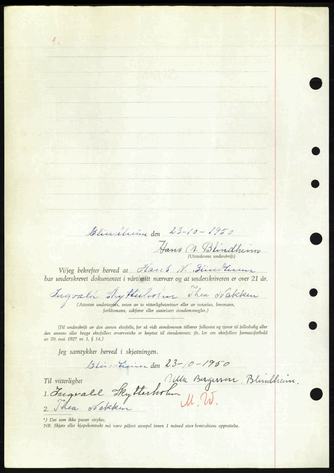 Nordre Sunnmøre sorenskriveri, AV/SAT-A-0006/1/2/2C/2Ca: Mortgage book no. A36, 1950-1950, Diary no: : 2325/1950