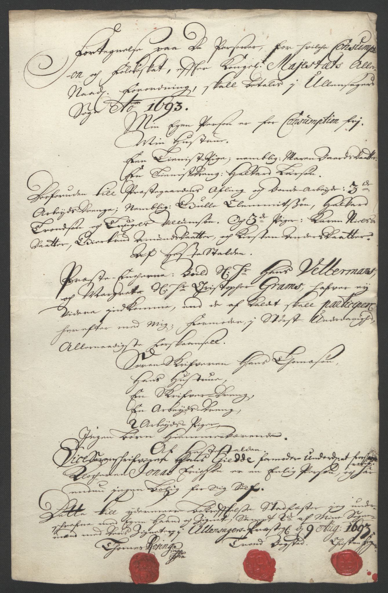 Rentekammeret inntil 1814, Reviderte regnskaper, Fogderegnskap, AV/RA-EA-4092/R12/L0705: Fogderegnskap Øvre Romerike, 1693, p. 239