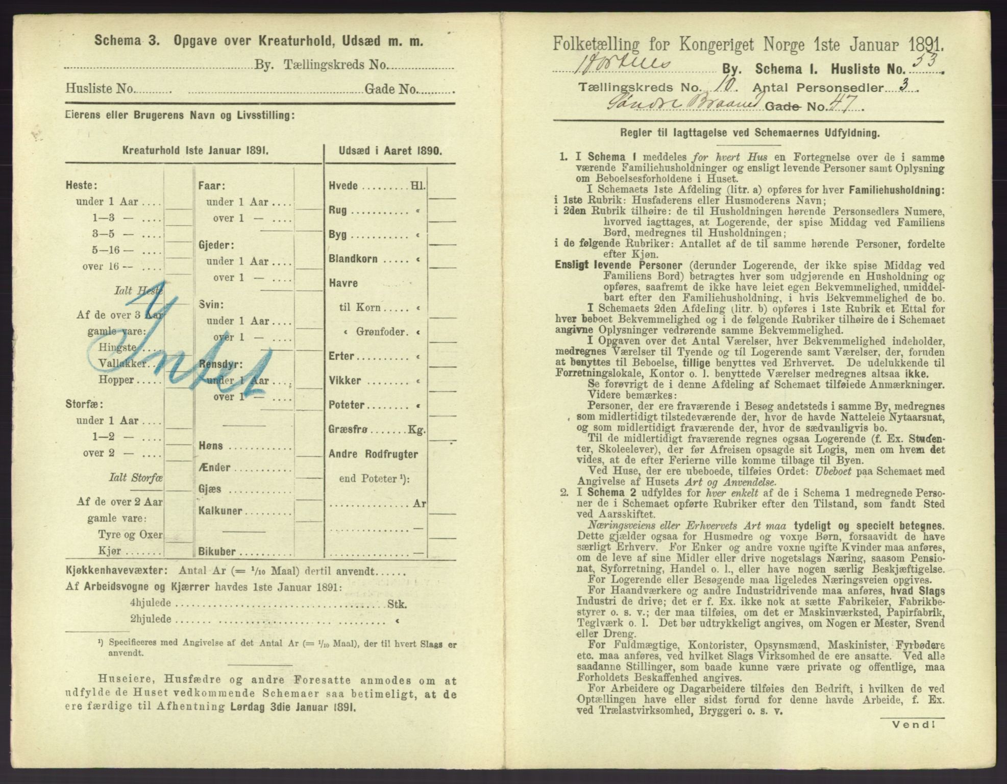 RA, 1891 census for 0703 Horten, 1891, p. 1149