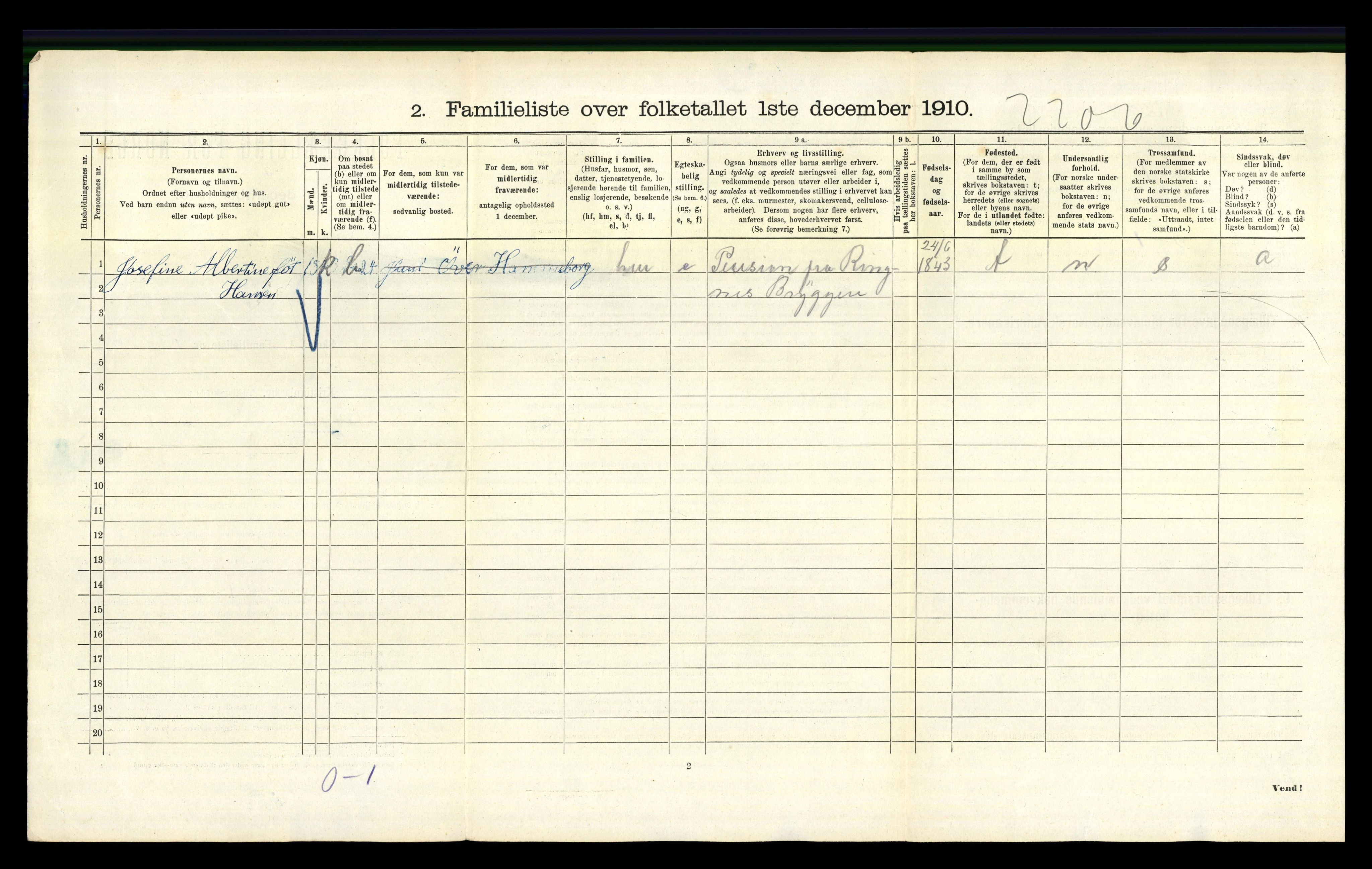 RA, 1910 census for Kristiania, 1910, p. 23682