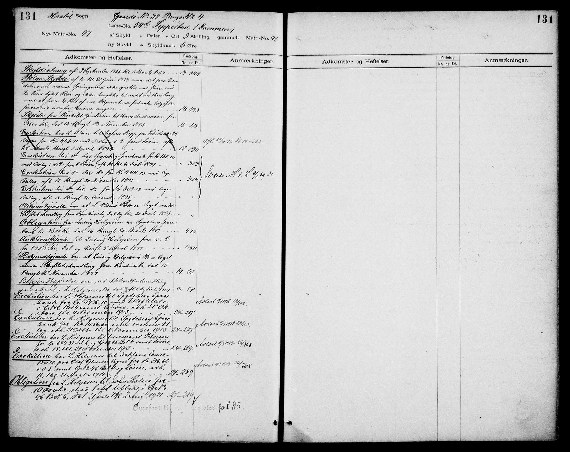 Moss sorenskriveri, SAO/A-10168: Mortgage register no. IV 8a, 1733-1927, p. 131