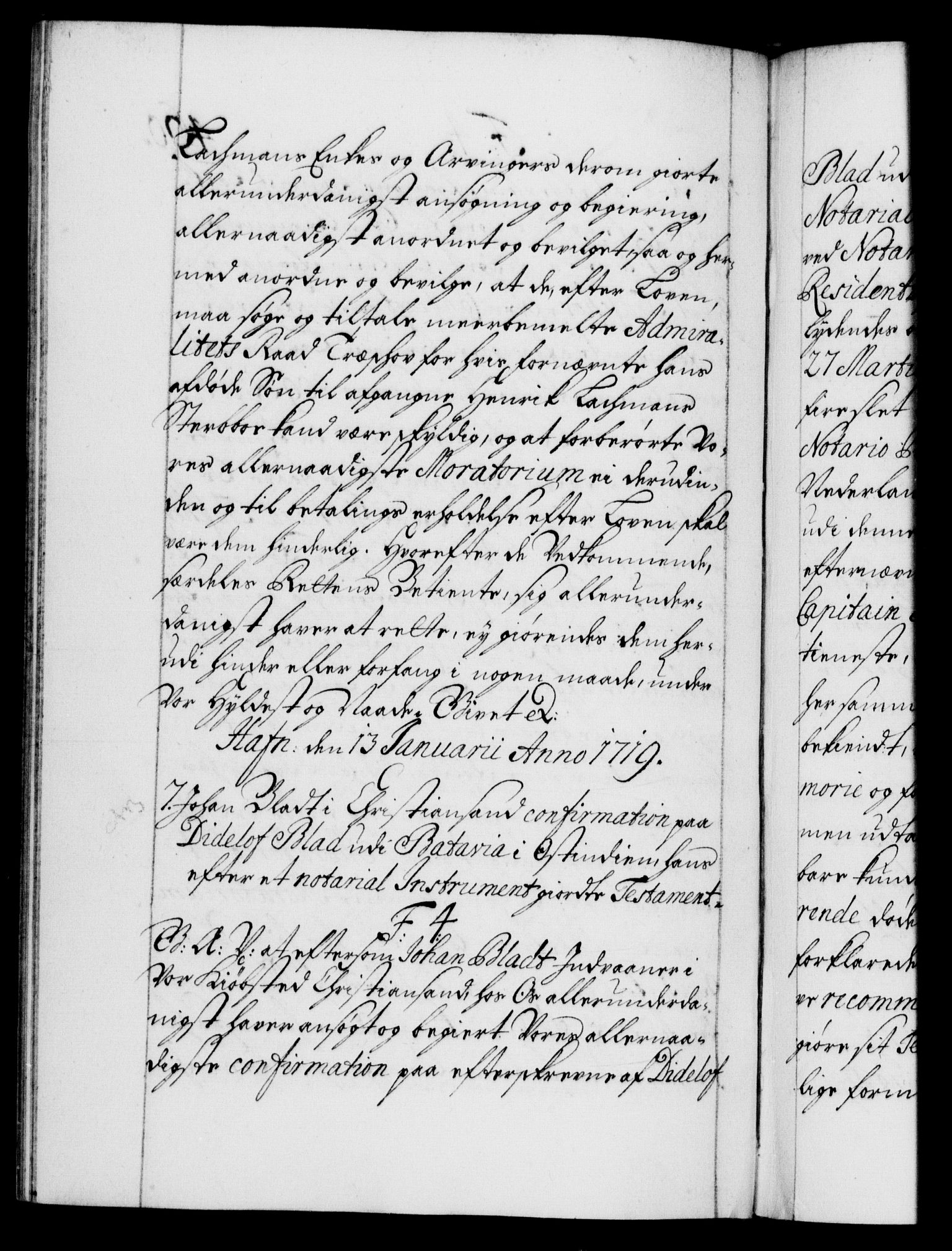 Danske Kanselli 1572-1799, AV/RA-EA-3023/F/Fc/Fca/Fcaa/L0022: Norske registre, 1716-1719, p. 460b