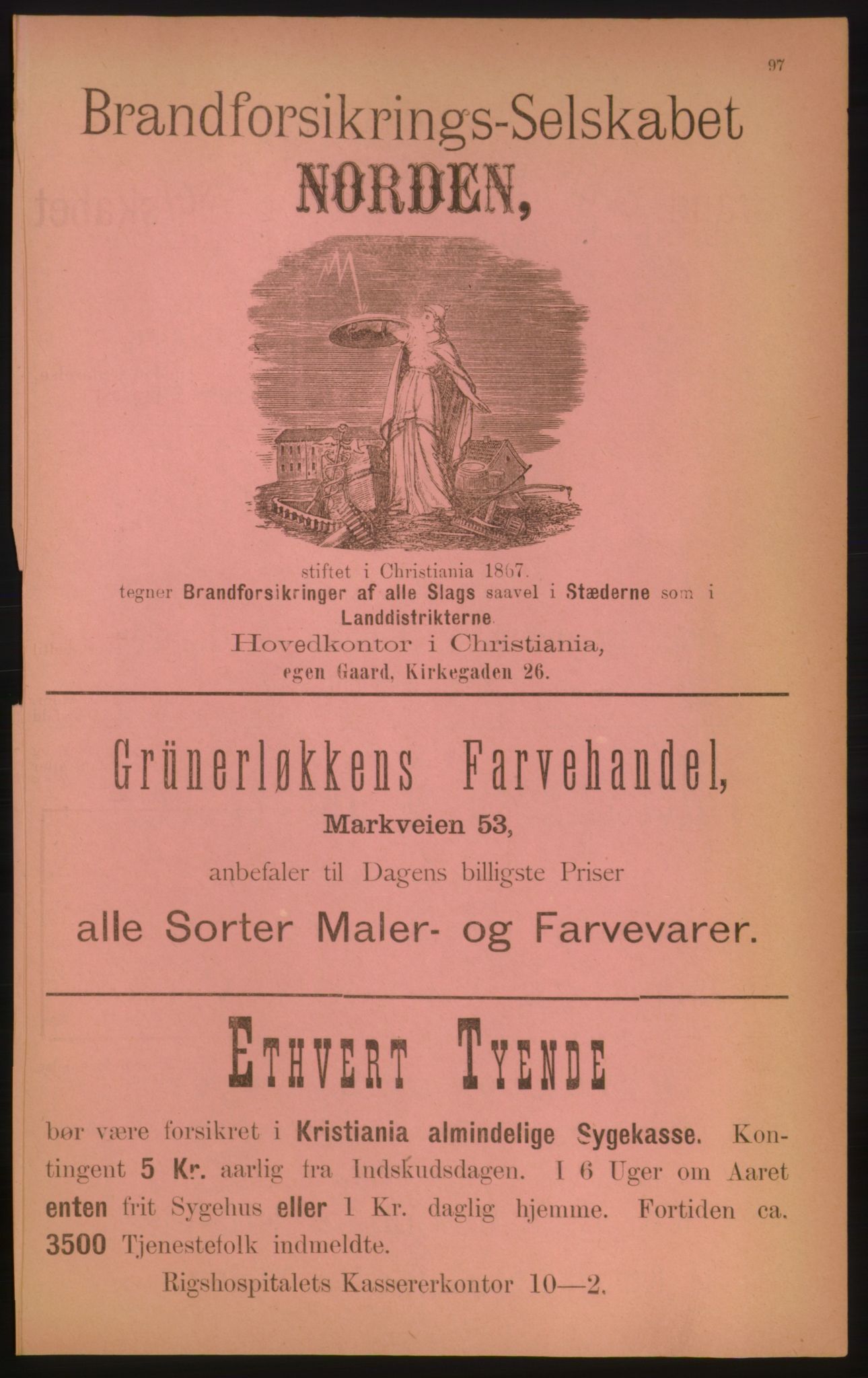 Kristiania/Oslo adressebok, PUBL/-, 1891, p. 97