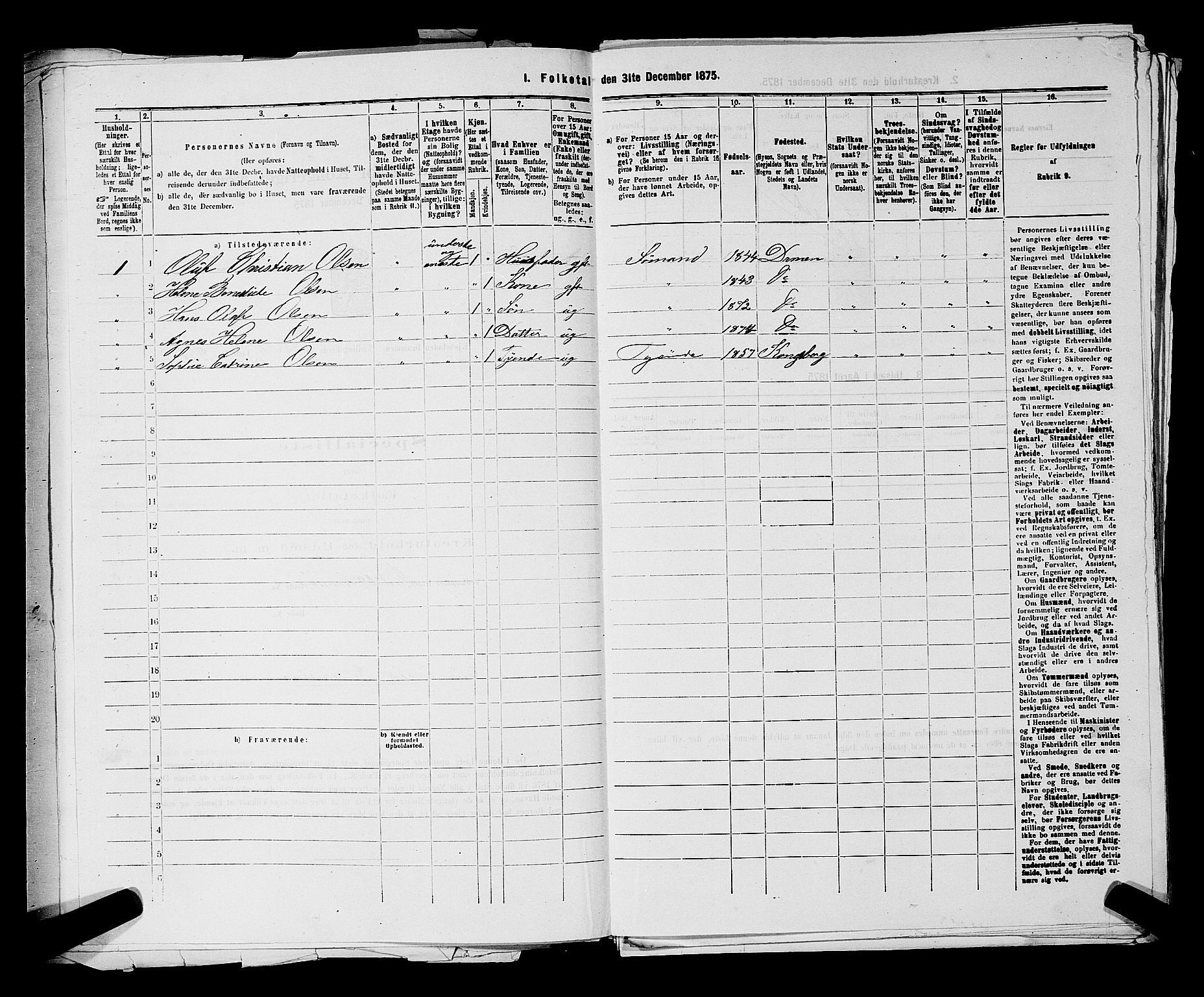 SAKO, 1875 census for 0602 Drammen, 1875, p. 2556