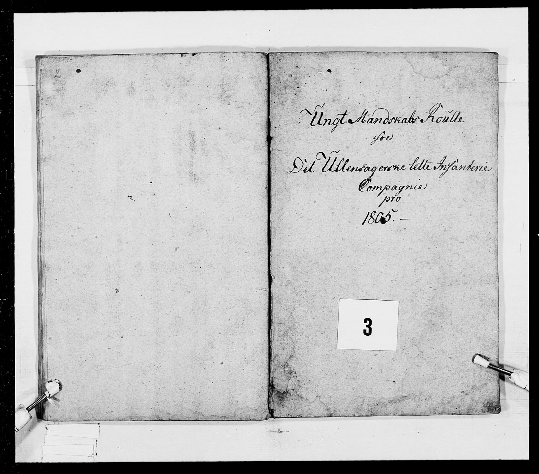 Generalitets- og kommissariatskollegiet, Det kongelige norske kommissariatskollegium, AV/RA-EA-5420/E/Eh/L0023: Norske jegerkorps, 1805, p. 99