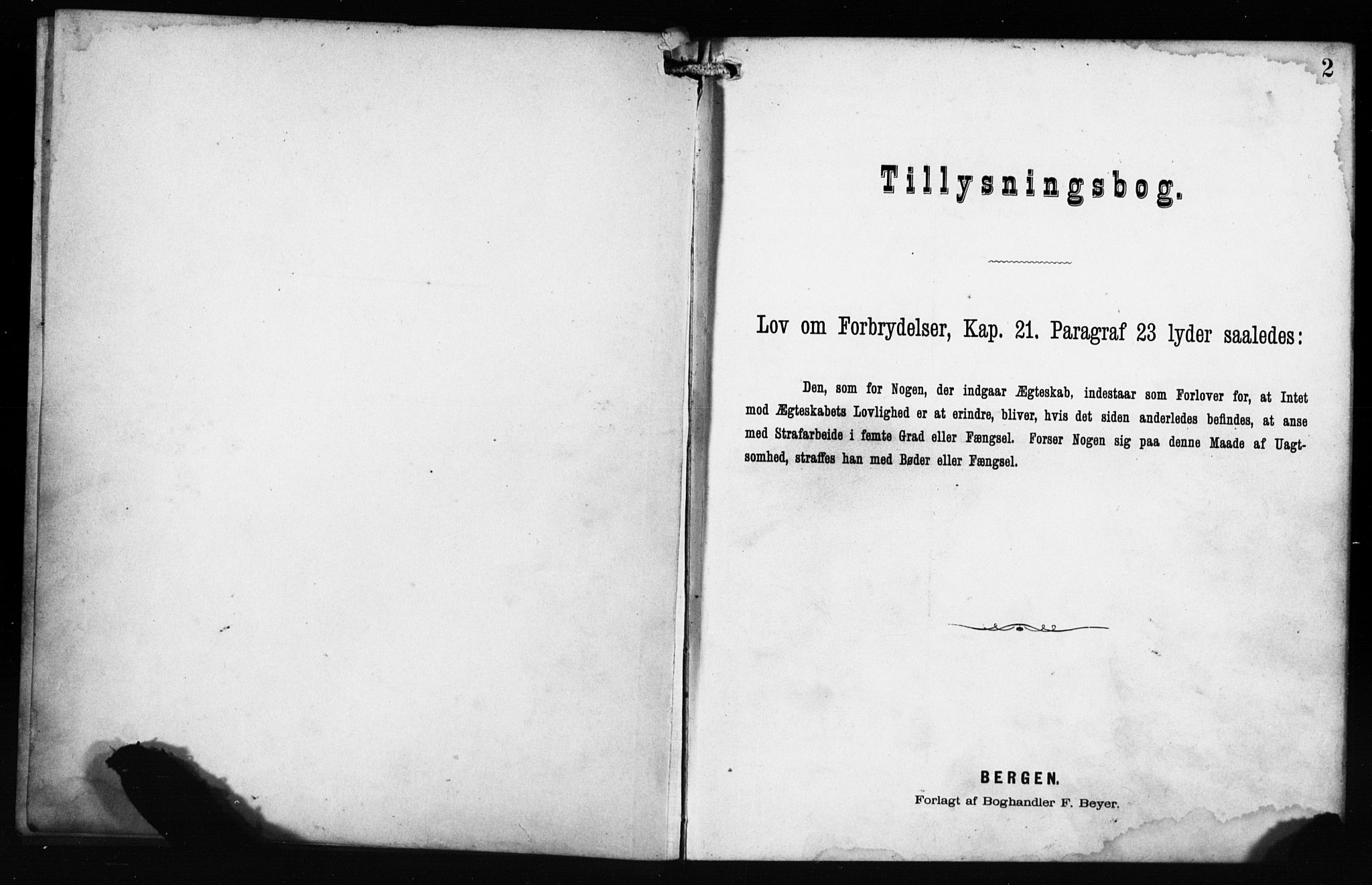 Mariakirken Sokneprestembete, SAB/A-76901: Best man's statements no. II.5.1, 1891-1901, p. 2