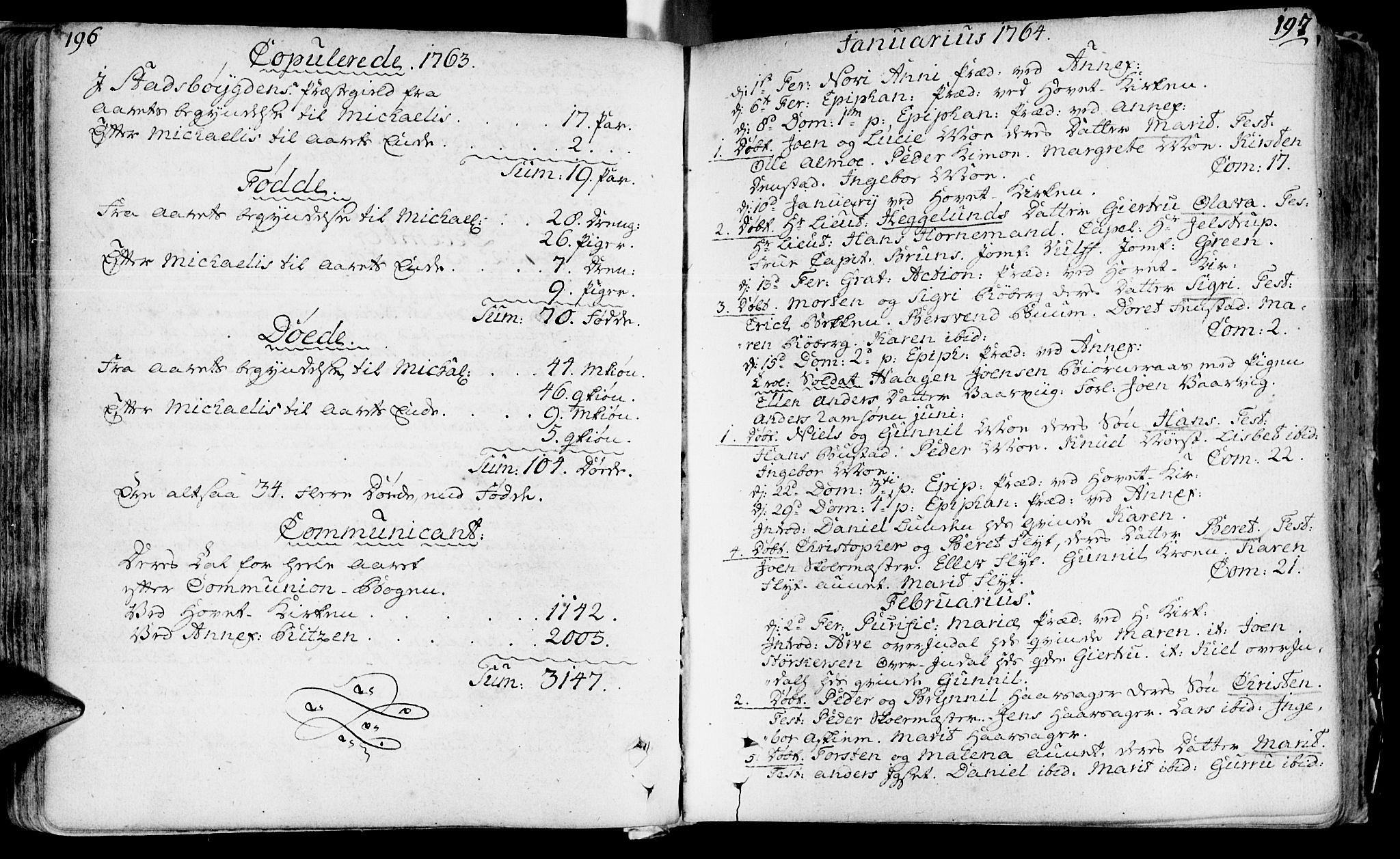 Ministerialprotokoller, klokkerbøker og fødselsregistre - Sør-Trøndelag, AV/SAT-A-1456/646/L0605: Parish register (official) no. 646A03, 1751-1790, p. 196-197