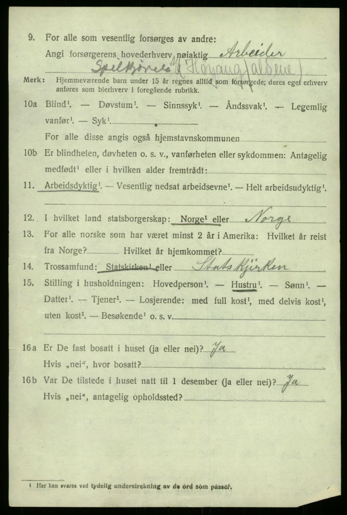 SAB, 1920 census for Kyrkjebø, 1920, p. 3676