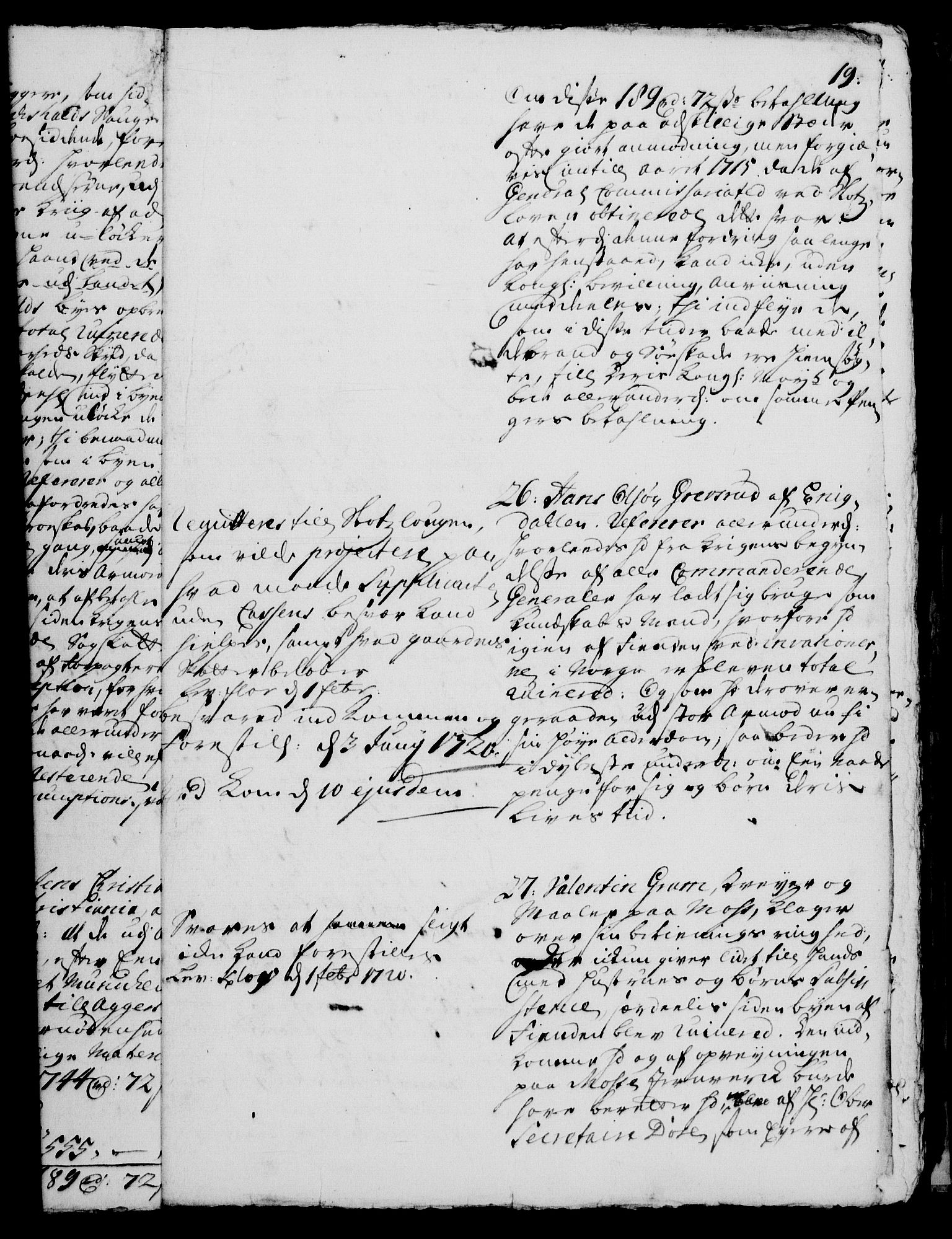 Rentekammeret, Kammerkanselliet, AV/RA-EA-3111/G/Gh/Gha/L0001: Norsk ekstraktmemorialprotokoll, sak. 1-375 (merket RK 53.46), 1720, p. 19