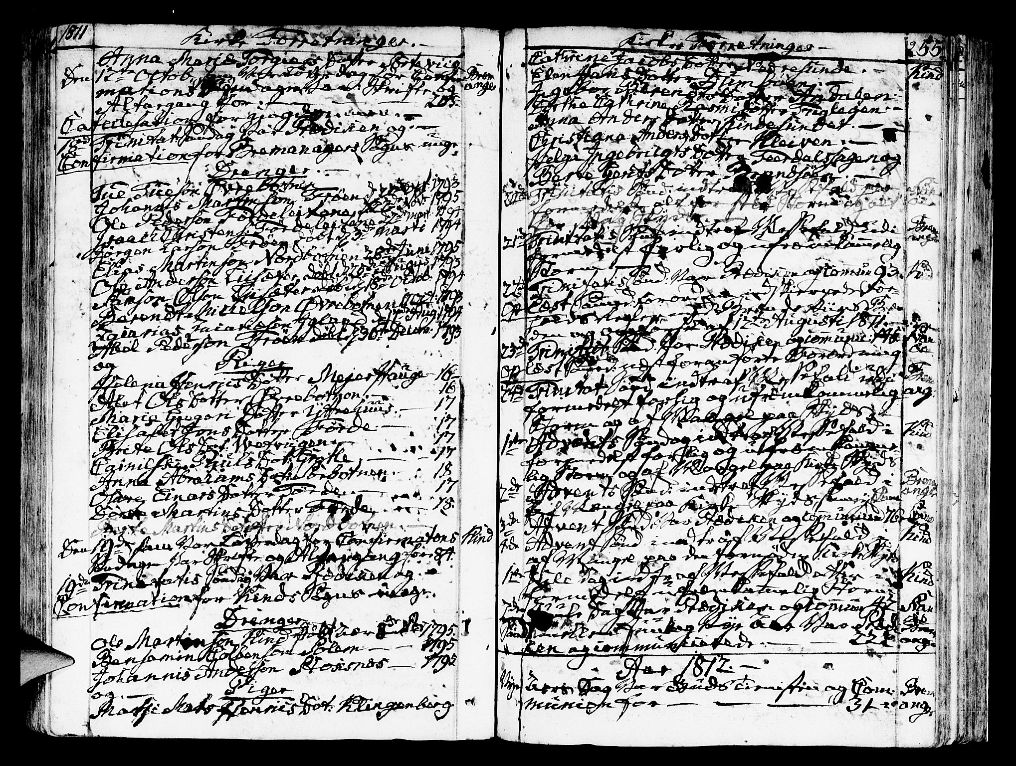 Kinn sokneprestembete, SAB/A-80801/H/Haa/Haaa/L0003: Parish register (official) no. A 3, 1785-1821, p. 255