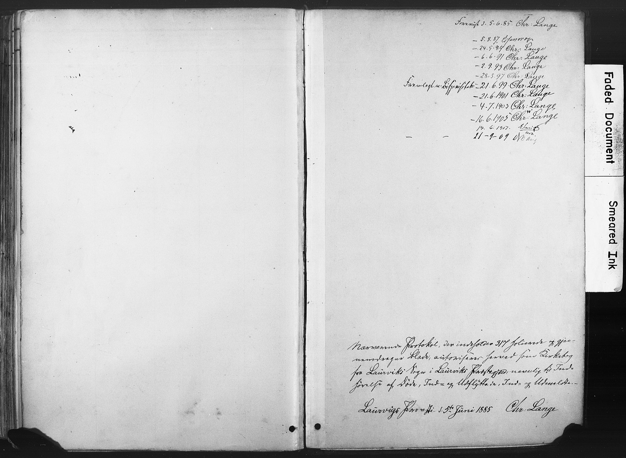 Larvik kirkebøker, SAKO/A-352/F/Fa/L0010: Parish register (official) no. I 10, 1884-1910