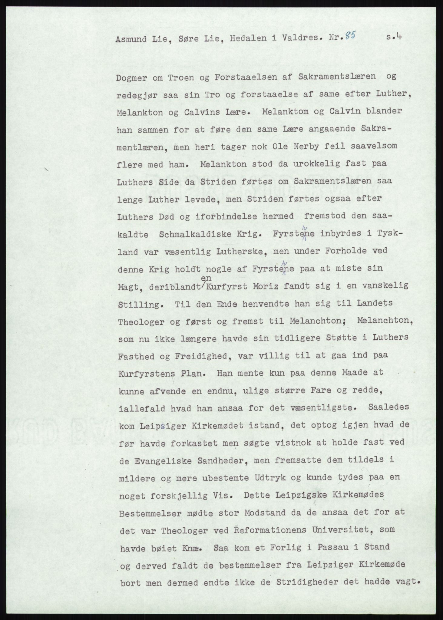 Samlinger til kildeutgivelse, Amerikabrevene, AV/RA-EA-4057/F/L0013: Innlån fra Oppland: Lie (brevnr 79-115) - Nordrum, 1838-1914, p. 91