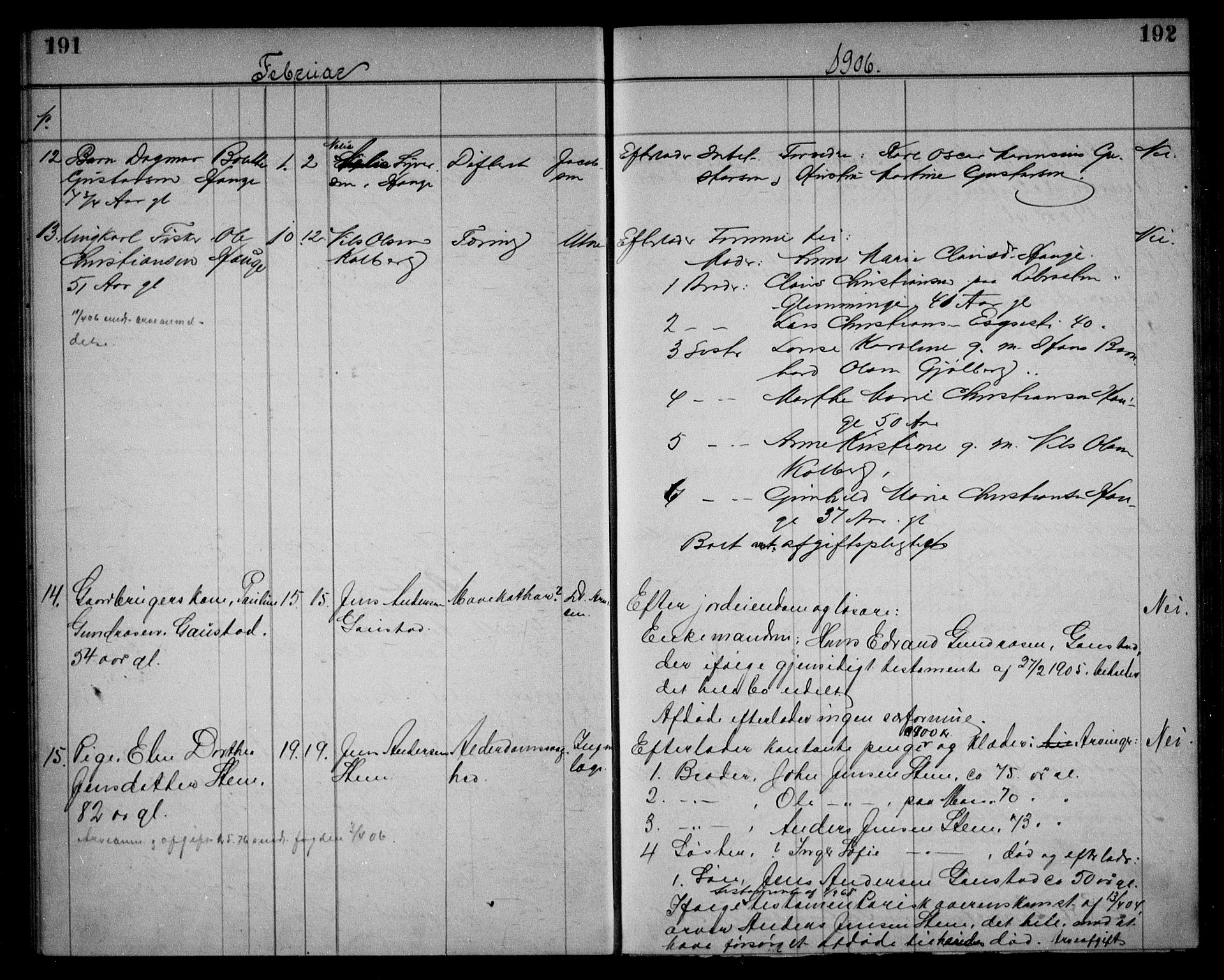 Onsøy lensmannskontor, AV/SAO-A-10007/H/Ha/L0001: Dødsfallsprotokoll, 1897-1909, p. 191-192