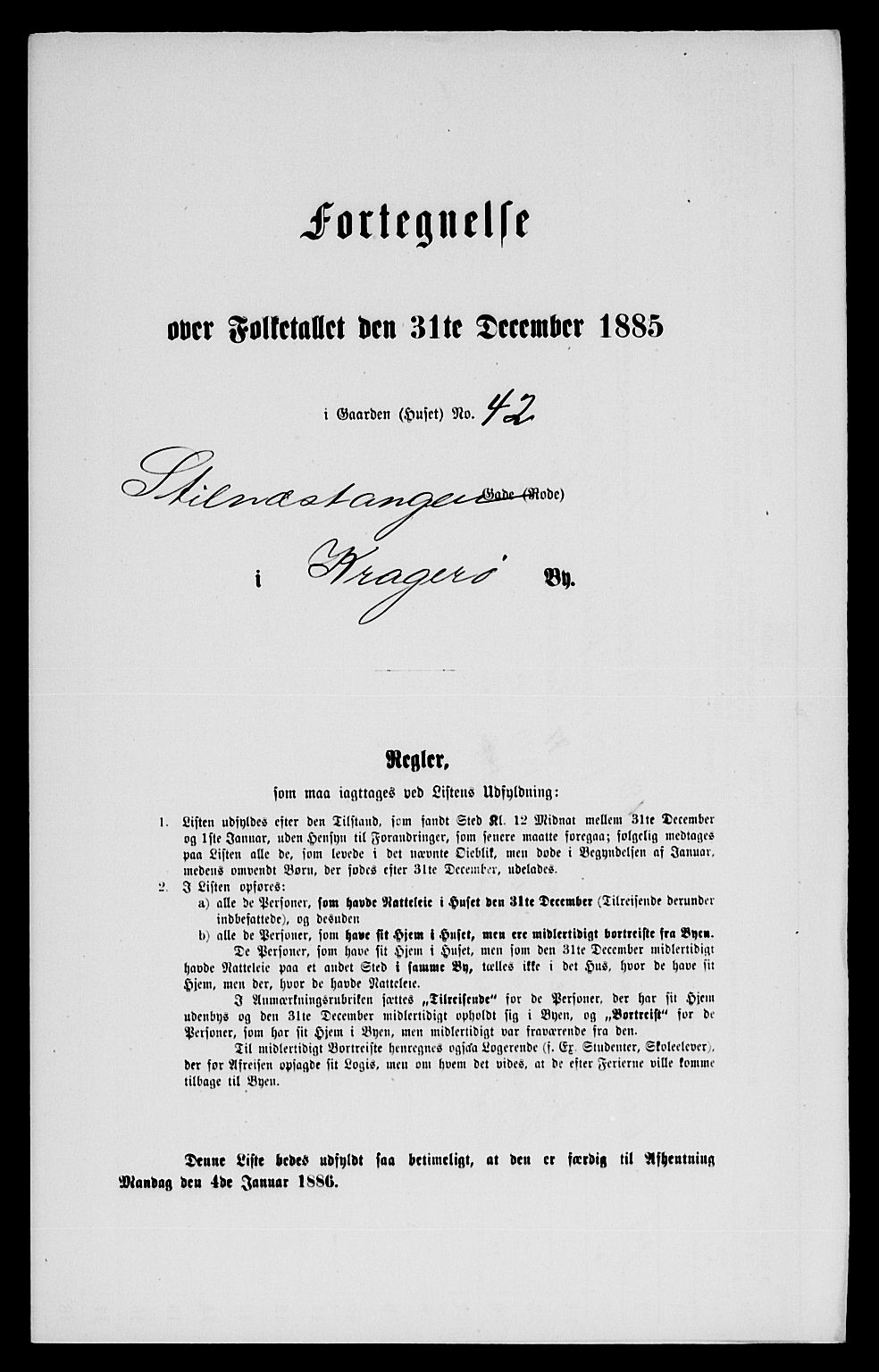 SAKO, 1885 census for 0801 Kragerø, 1885, p. 89