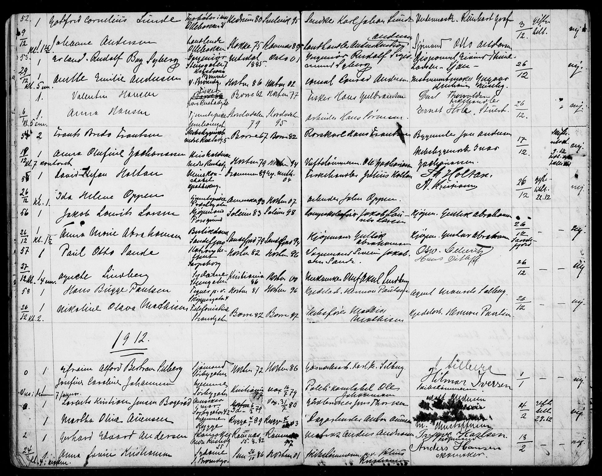 Horten kirkebøker, AV/SAKO-A-348/H/Ha/L0004: Banns register no. 4, 1904-1913