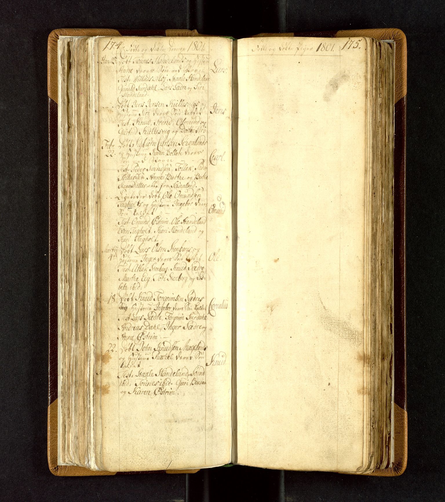 Lund sokneprestkontor, AV/SAST-A-101809/S06/L0003: Parish register (official) no. A 3, 1761-1801, p. 174-175