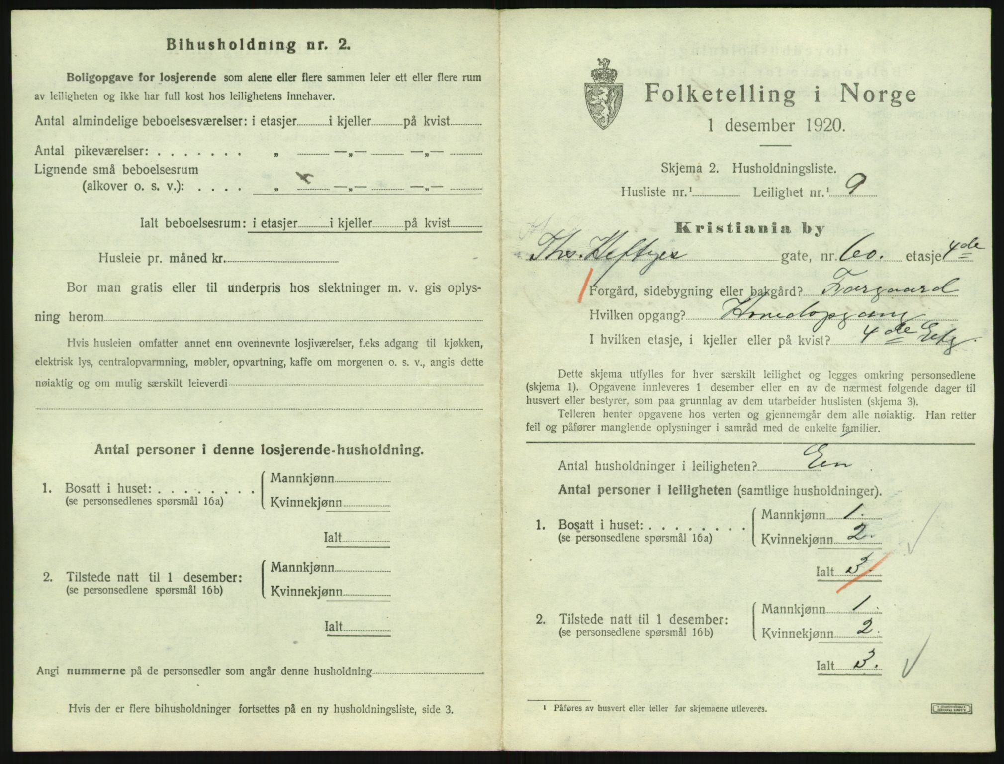 SAO, 1920 census for Kristiania, 1920, p. 111437