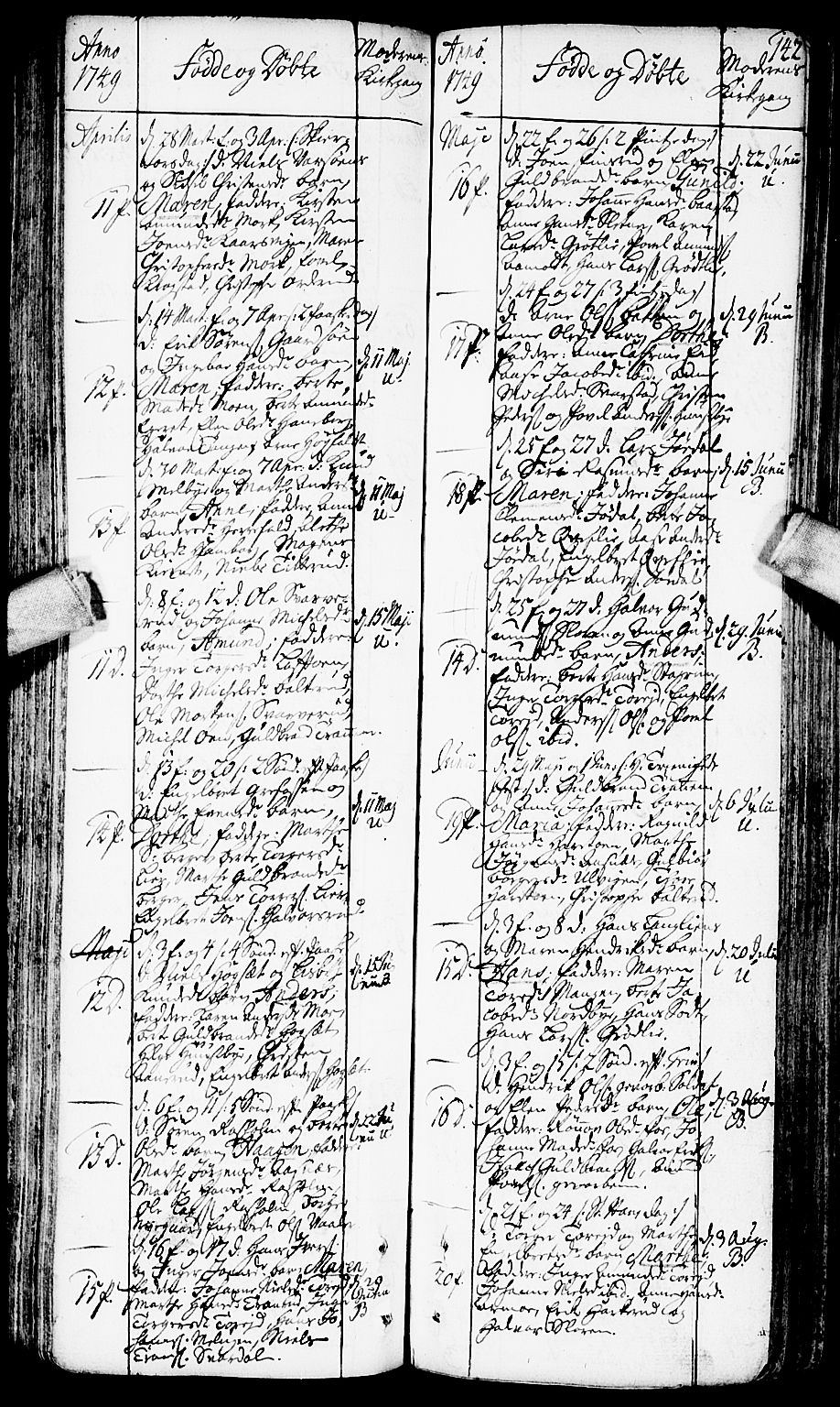 Aurskog prestekontor Kirkebøker, SAO/A-10304a/F/Fa/L0002: Parish register (official) no. I 2, 1735-1766, p. 142