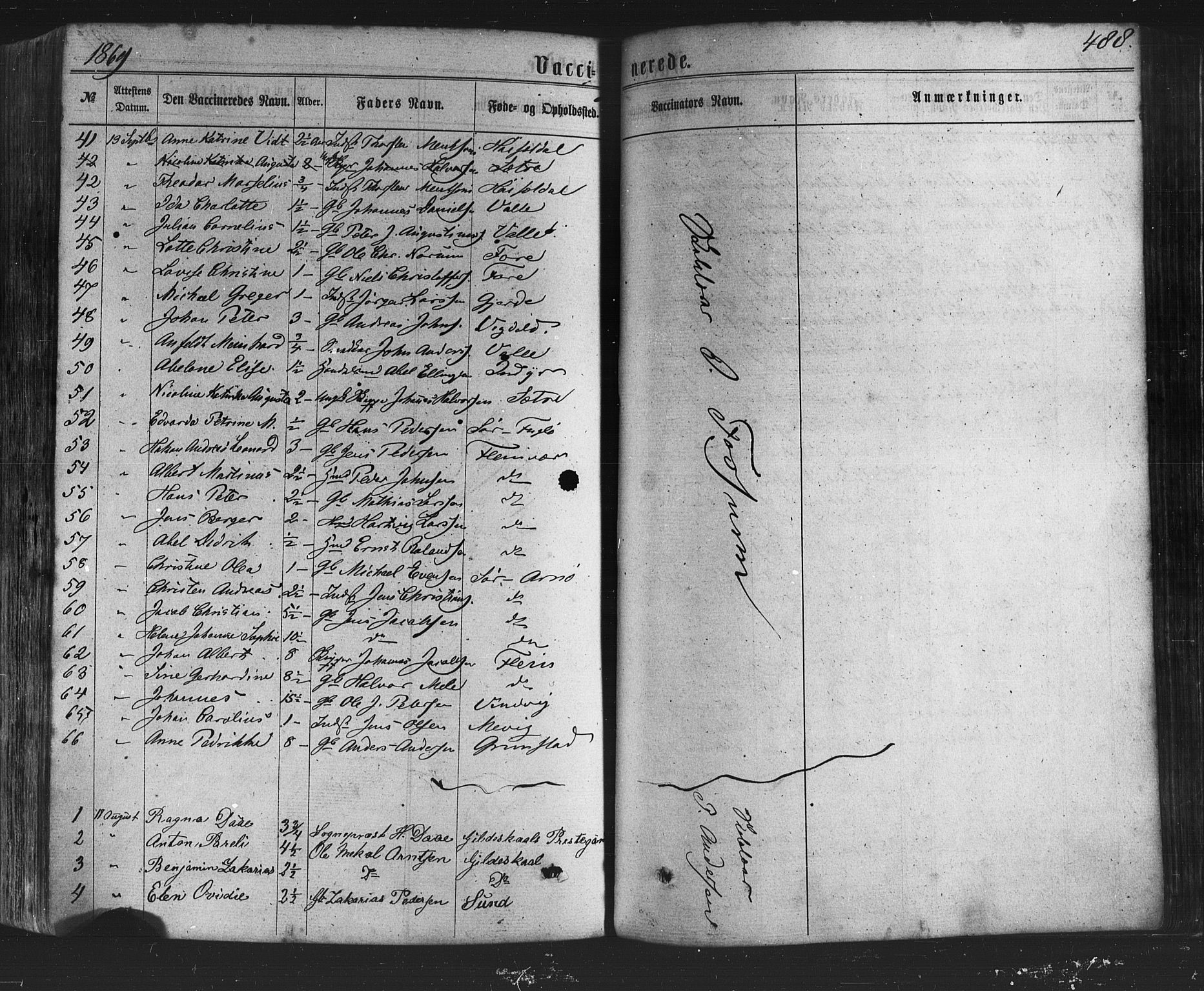 Ministerialprotokoller, klokkerbøker og fødselsregistre - Nordland, AV/SAT-A-1459/805/L0098: Parish register (official) no. 805A05, 1862-1879, p. 488