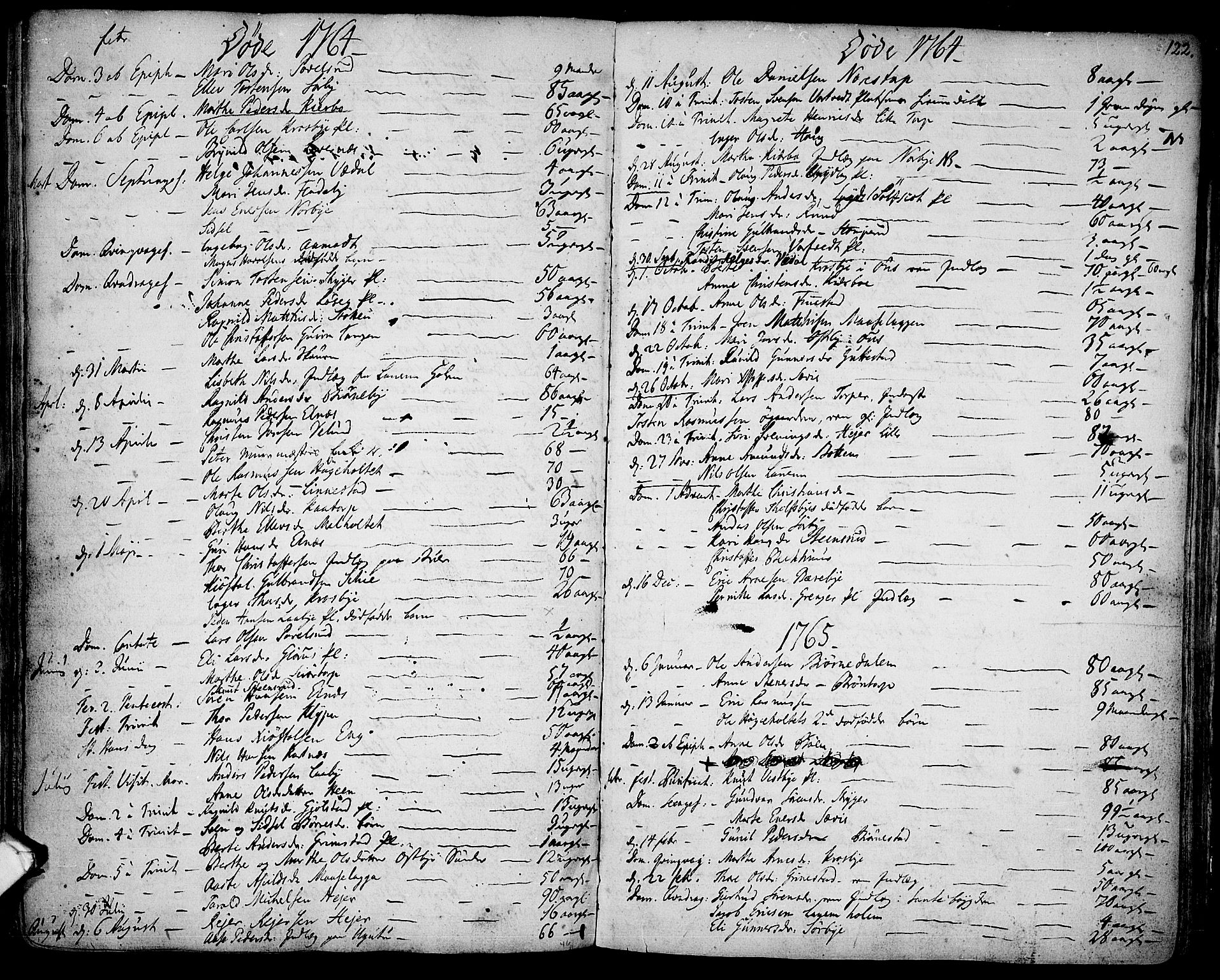 Rakkestad prestekontor Kirkebøker, SAO/A-2008/F/Fa/L0003: Parish register (official) no. I 3, 1752-1777, p. 122