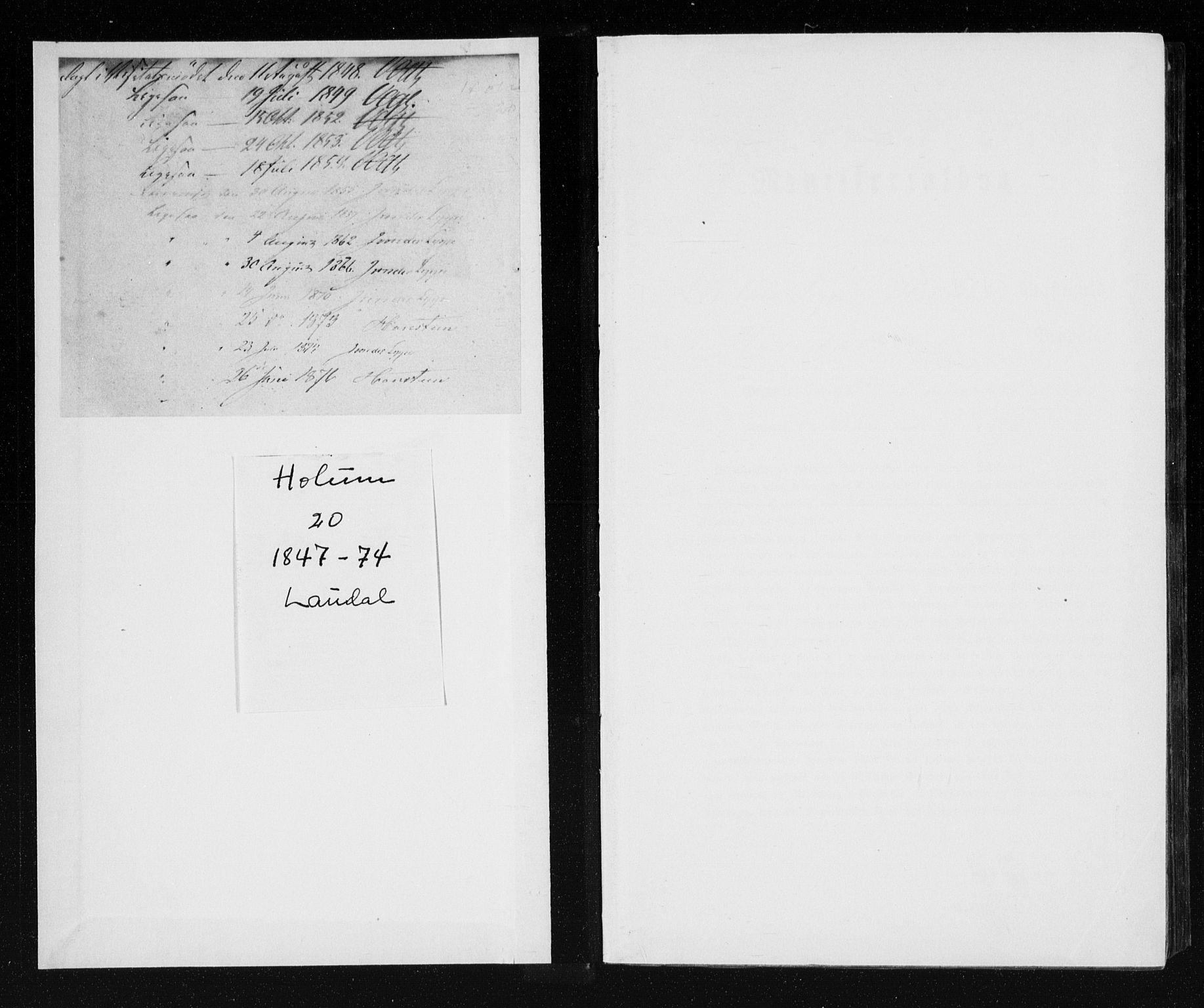 Holum sokneprestkontor, SAK/1111-0022/F/Fa/Fab/L0005: Parish register (official) no. A 5, 1847-1874